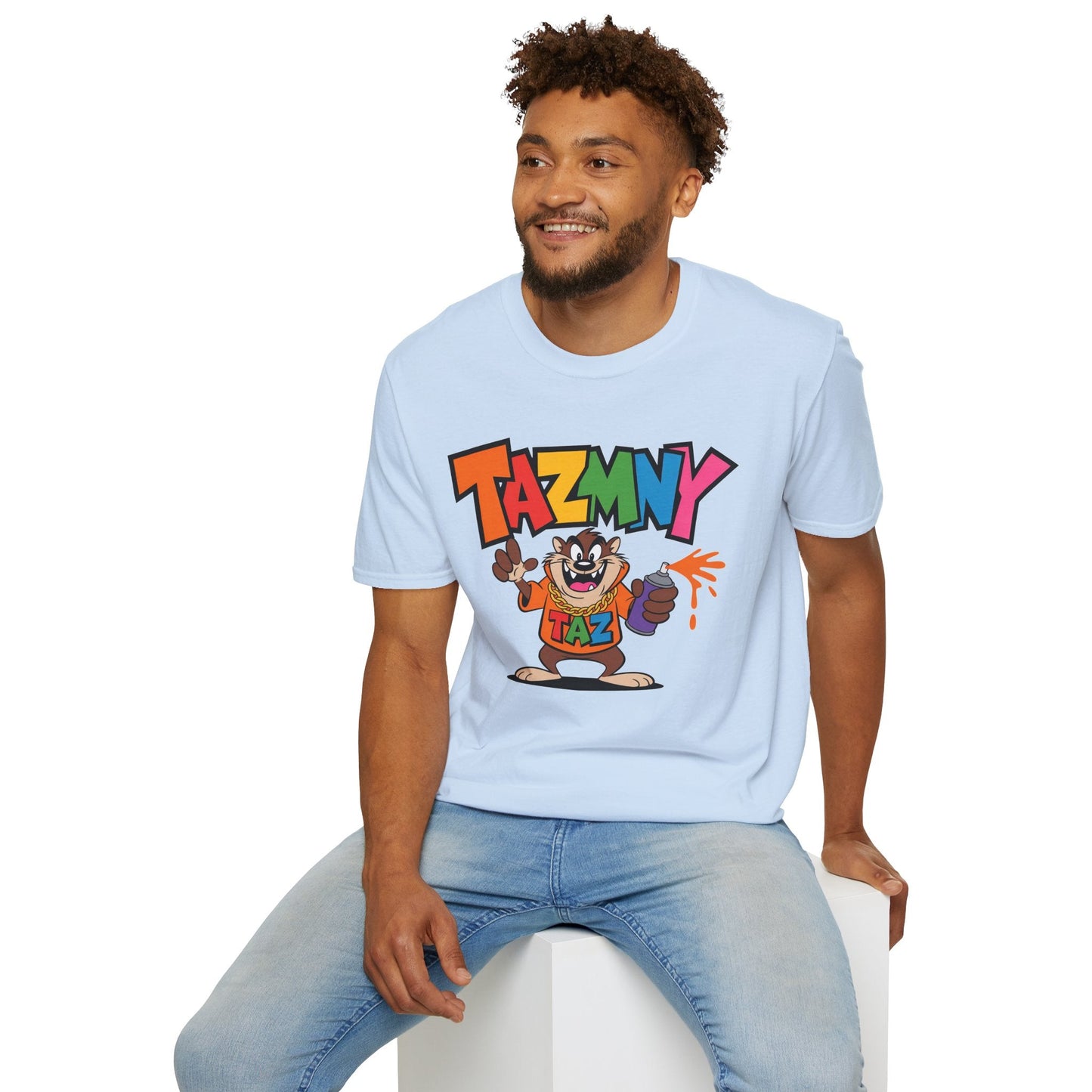 Unisex Cartoon T Shirt With Animation Print Funny Animals Softstyle Tee From Gildan 64000