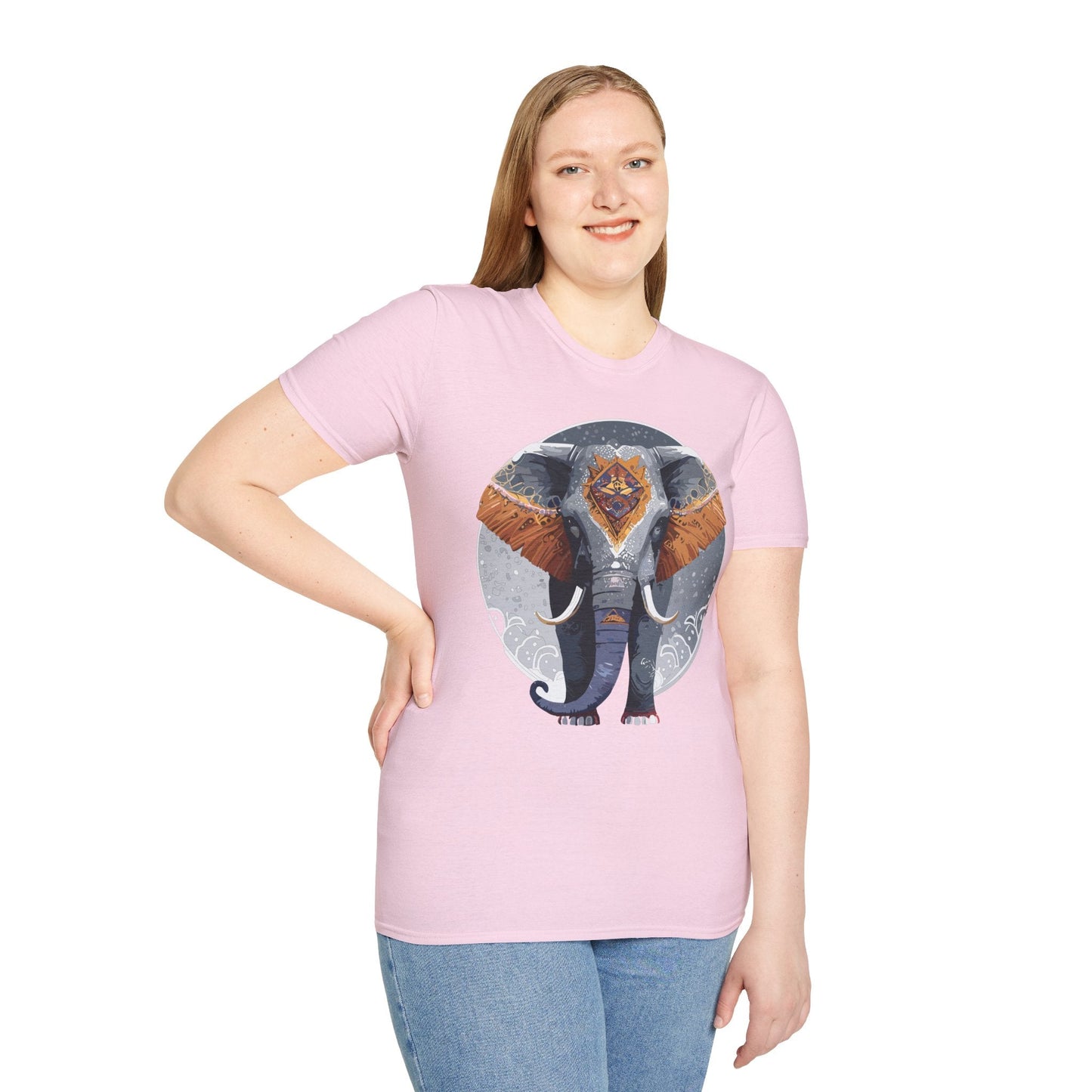 Elephant T Shirt Unisex Short Sleeve Tee SoftStyle Gildan 64000 One Hundred Percent Cotton