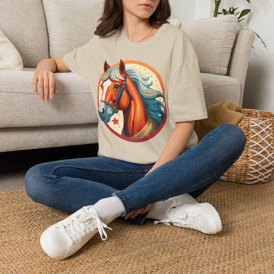 Vintage Carousel Horse T-Shirt | Colorful Pony Illustration