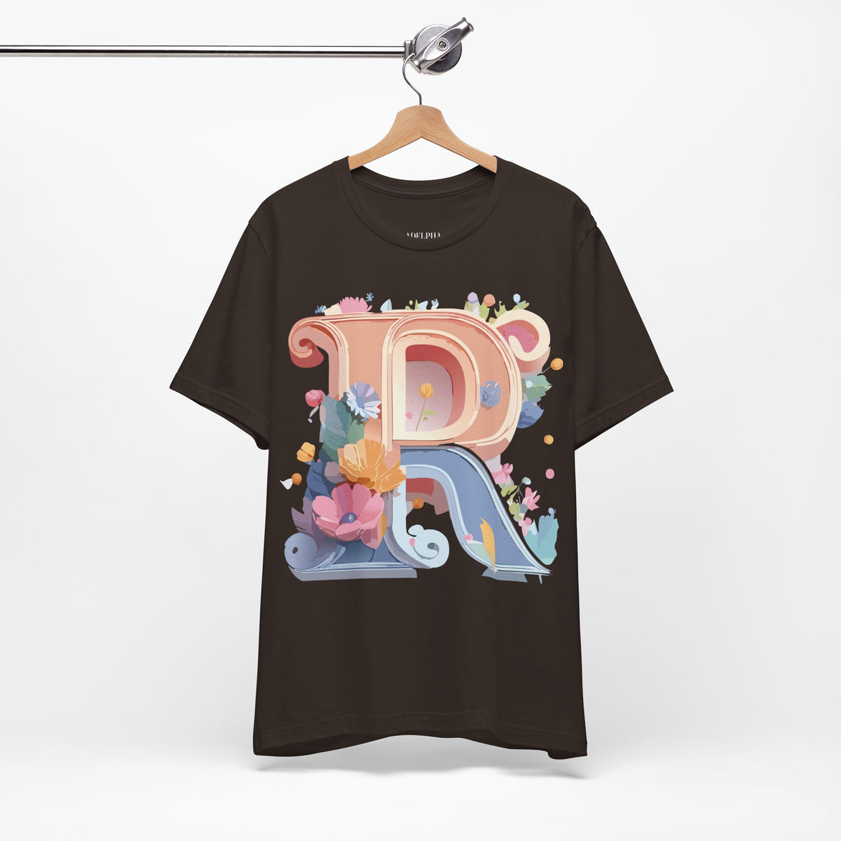 Letter R Graphic Unisex Cotton Bella+Canvas Tee with Art Letter Design