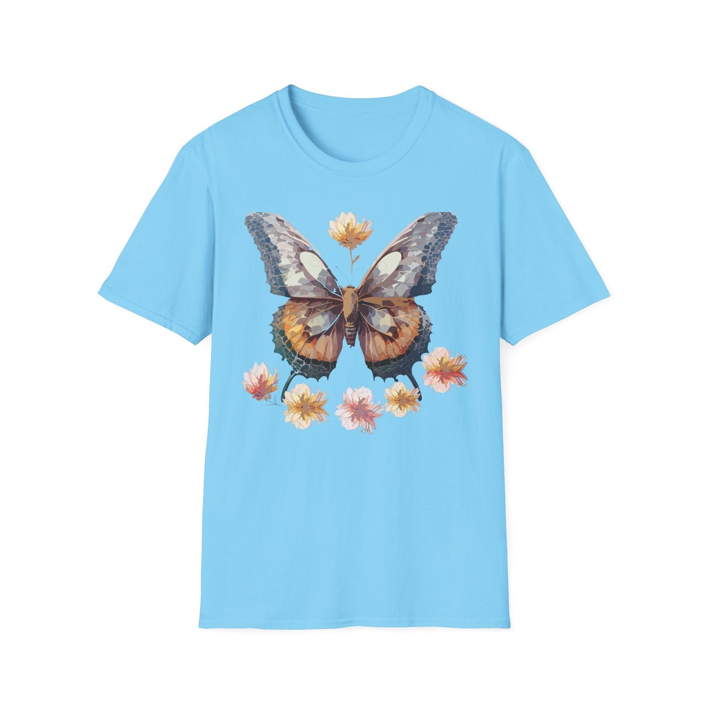 Butterfly Shirt Unisex Monarch Butterfly Tee Gildan Softstyle 64000 Ring Spun Cotton