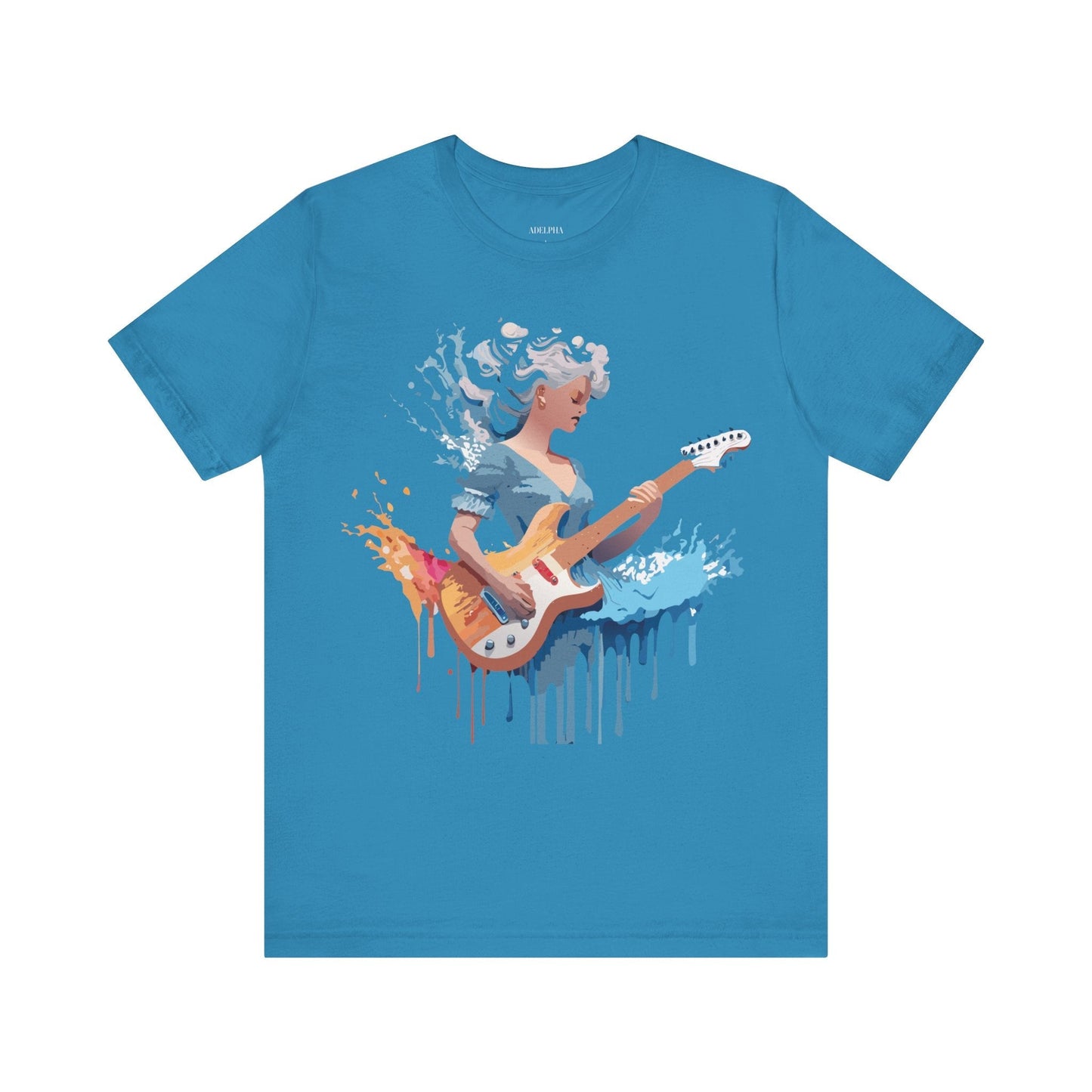 Music Graphic Unisex 100 Cotton Vintage Art with Musical Elements Tee 47