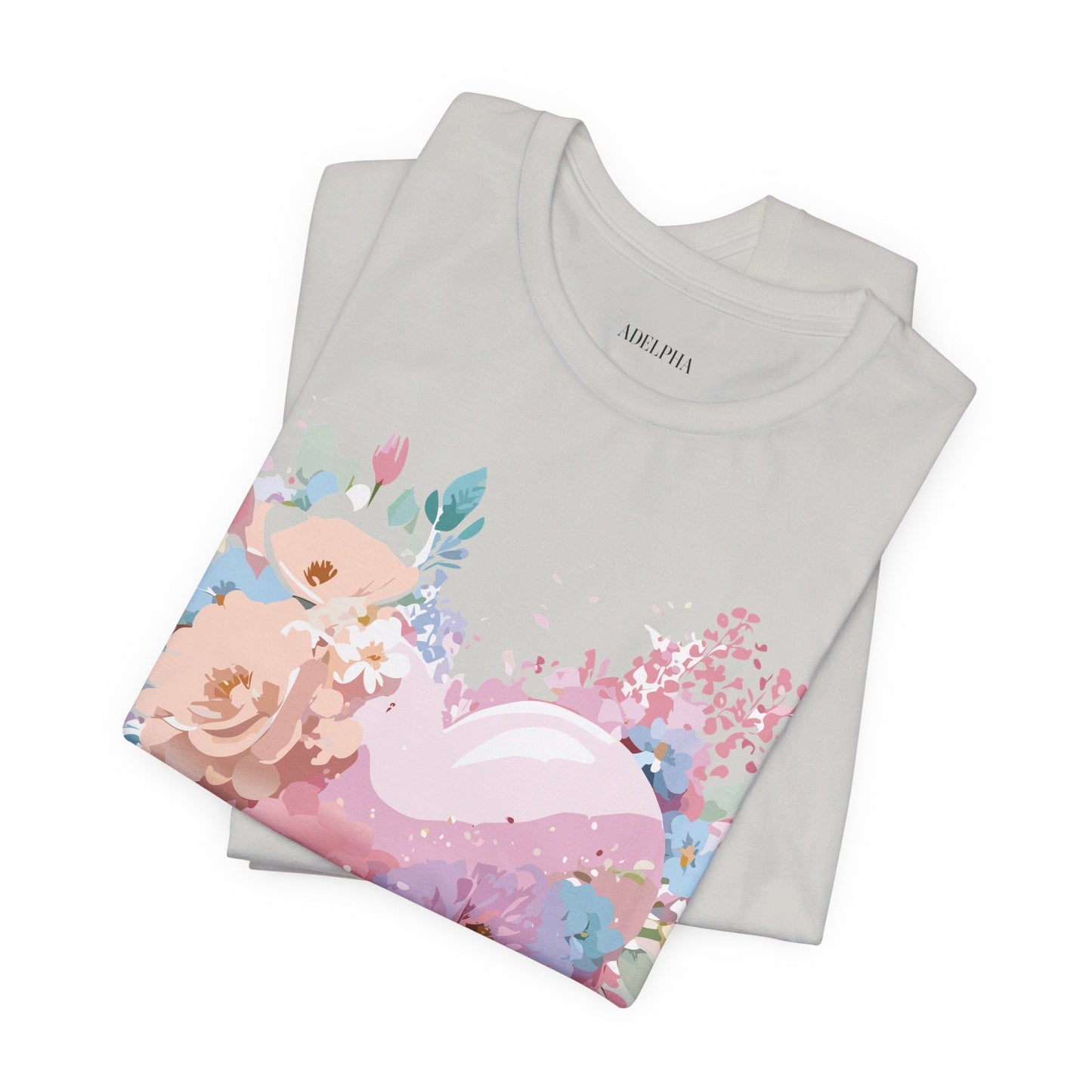 Valentine Day Graphic Unisex 100 Cotton Vintage Artwork with Love and Flower Design Tee 29