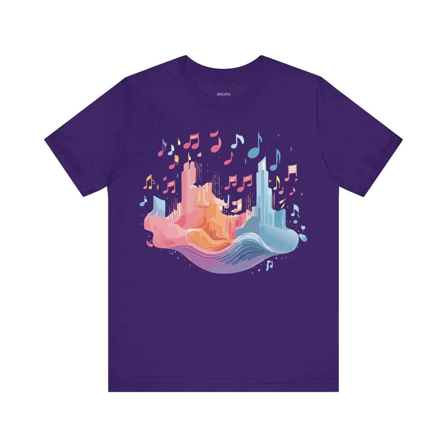 Music Graphic Unisex 100 Cotton Vintage Art with Musical Elements Tee 23