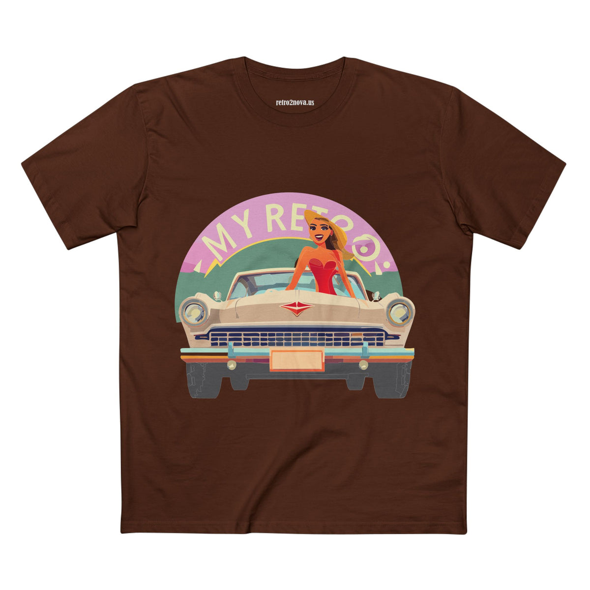 Retro Car Vintage Graphic Tee Staple Unisex 100 Cotton Tee Shirt - RC-27