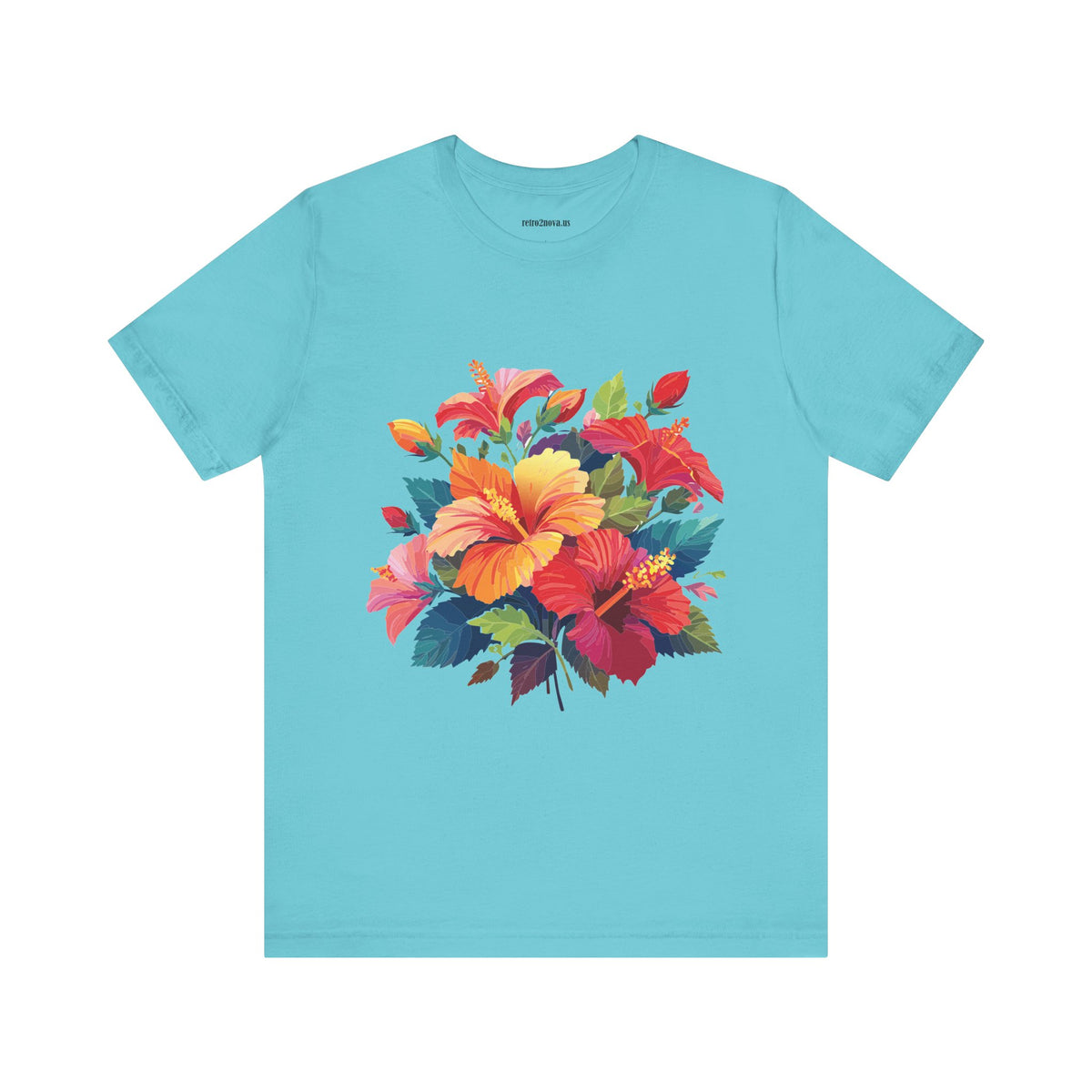 Floral Graphic Unisex Cotton Bella+Canvas Tee with Flowers Design ab7