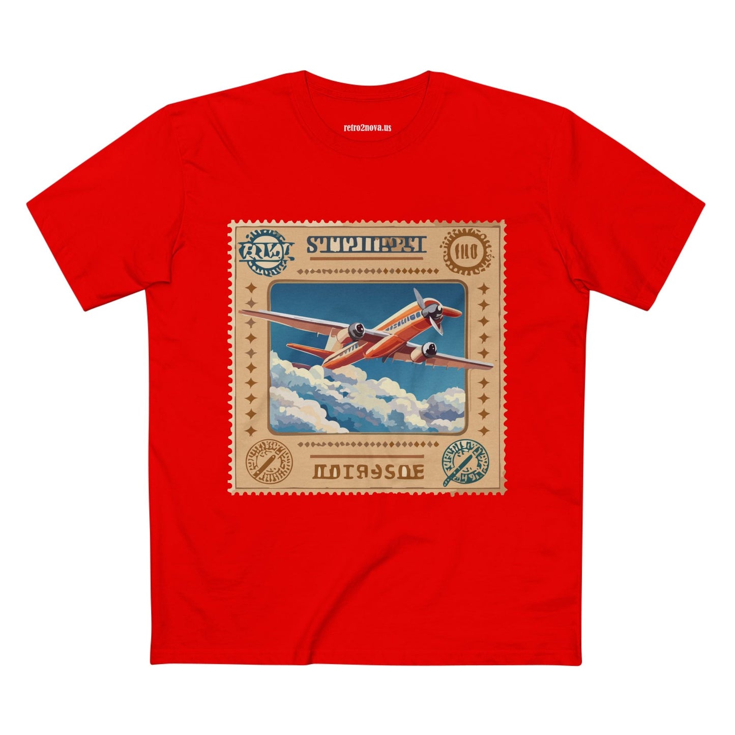 Stamp Shirt Postage Stamp Unisex Premium Cotton Tee With Original Art Design Retro2Nova PS41