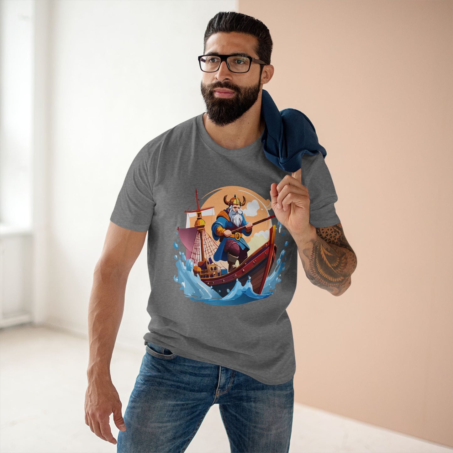 Viking Graphic Unisex 100 Cotton Staple Tee 4