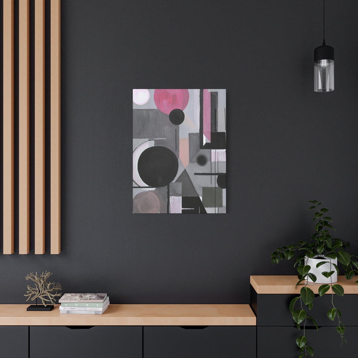 Abstract Geometric Painting Print Canvas 20x24,20x30,24x30 24x32,24x36,30x40 32x48,36x48,40x60 Pine-Wood Inner Frame ABS-42