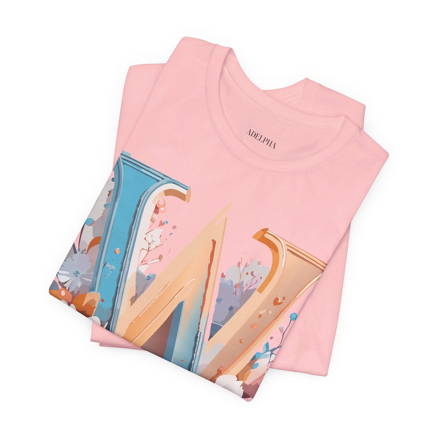 Letter W Shirt Graphic Tee Unisex Adelpha Vintage Inspired Art Design Short Sleeve