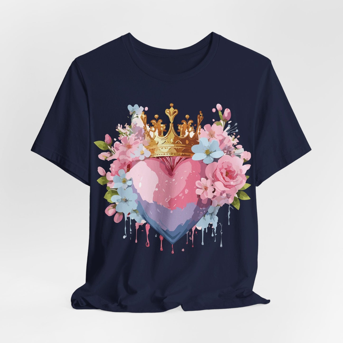 Valentine Day Graphic Unisex 100 Cotton Vintage Artwork with Love and Flower Design Tee 18