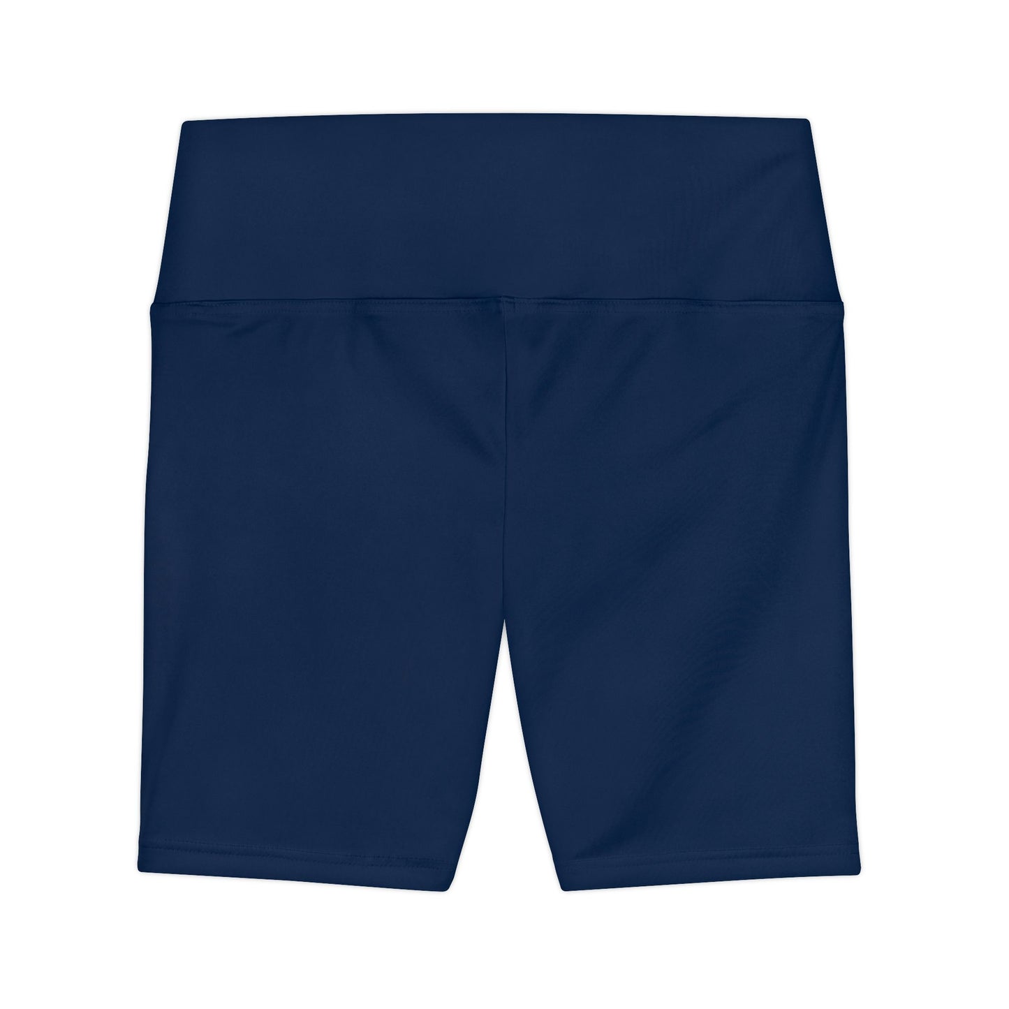 Prussian Blue Women's Workout Shorts — Solid High-Waist Biker Shorts for Exercise & Everyday Wear