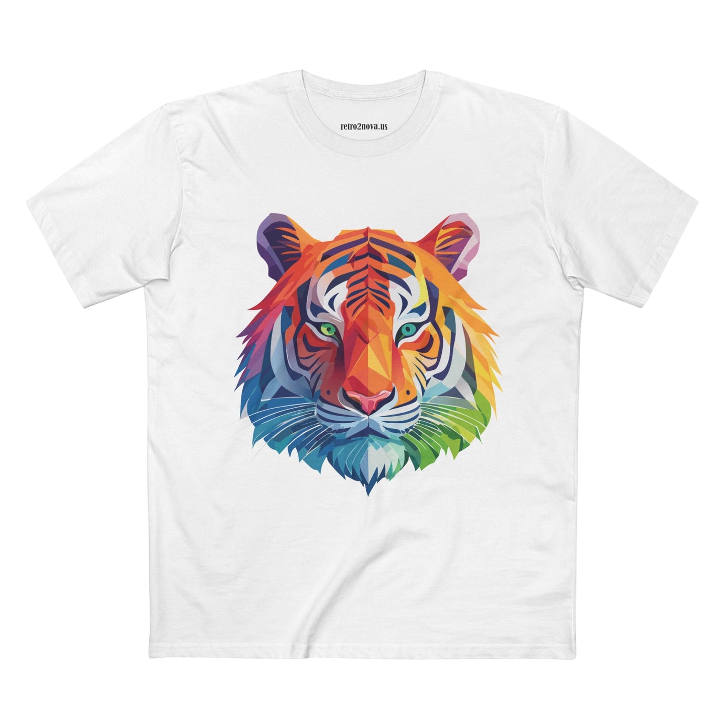 Tiger Animal Shirt Unisex Premium Cotton Tee With Original Art Design Retro2Nova Art Collection Exclusive Art Print
