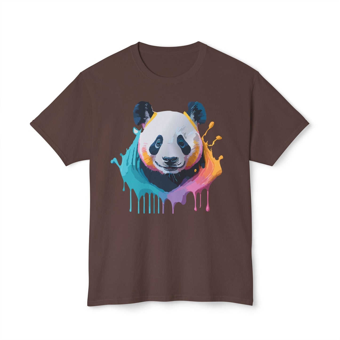 Unisex HD Cotton Panda T Shirt With Full Color Panda Art Print Made In USA Premium Fit For All Sizes