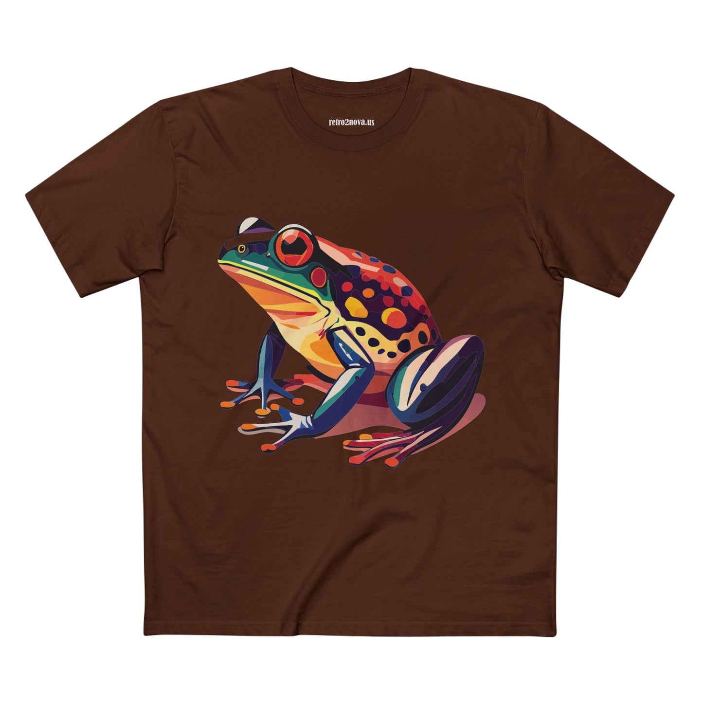 Unisex Frog Animal Shirt Art Tee By Retro2Nova Premium Cotton Staple Tee With Original Custom Artwork