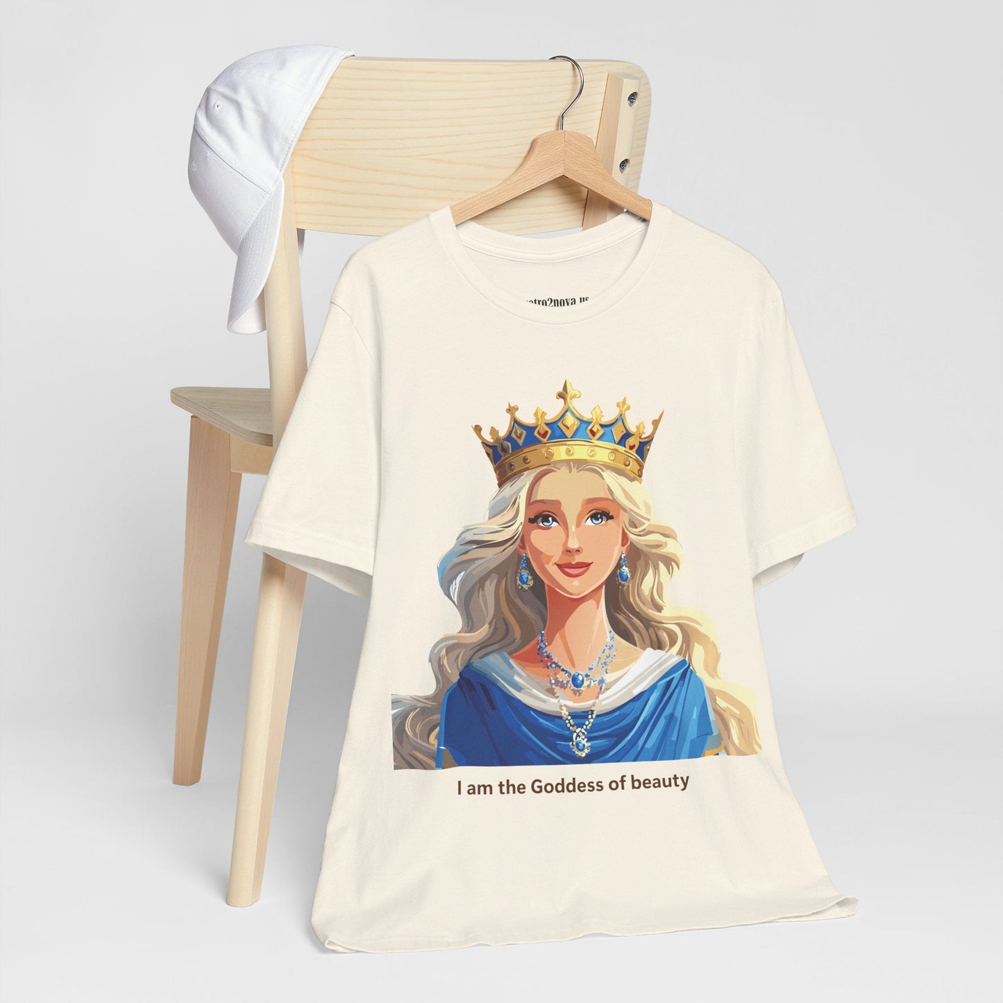 Goddess Graphic Tee Unisex Short Sleeve Original Art by Retro2Nova Premium Cotton
