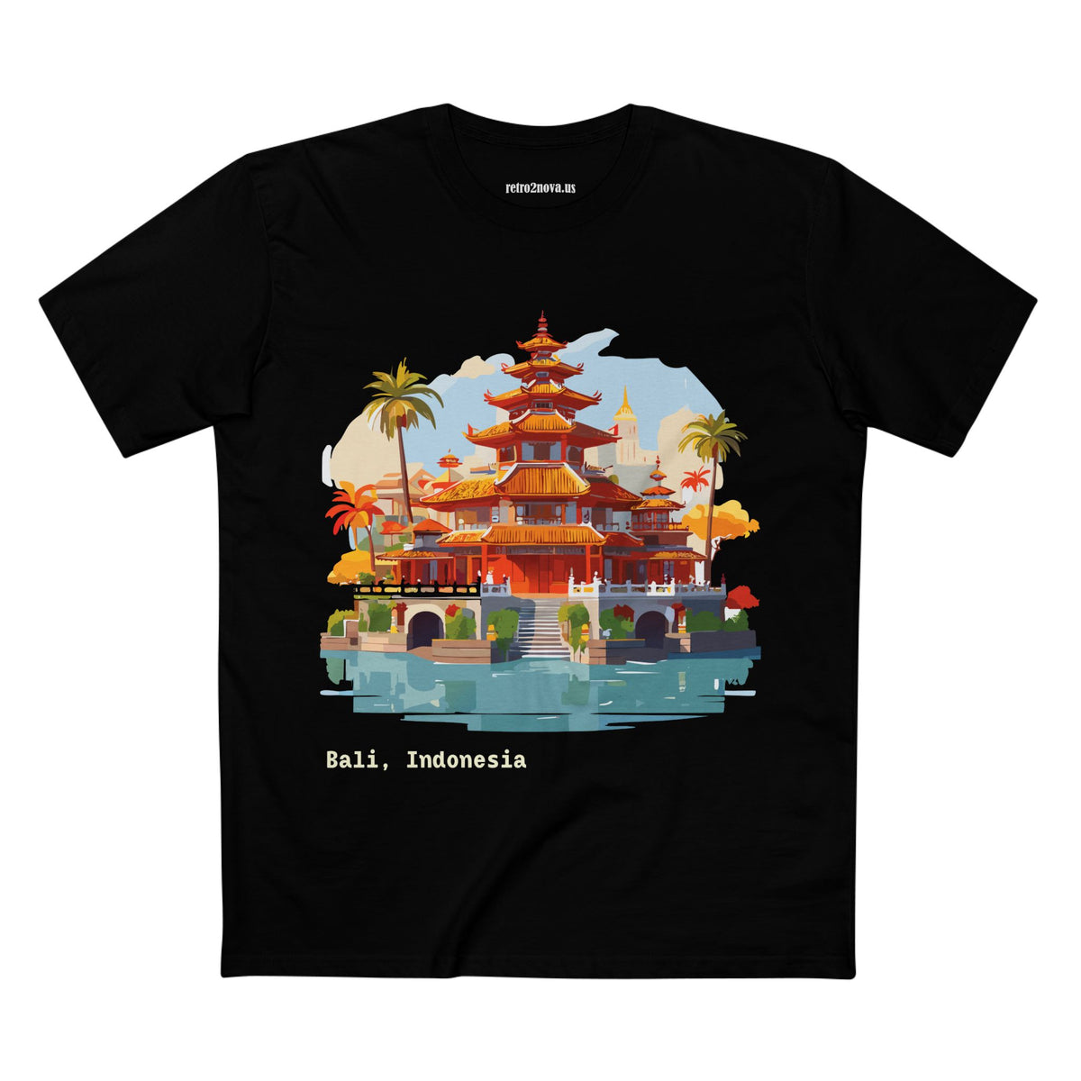Bali Temple Illustration Tee | Indonesia Travel Shirt