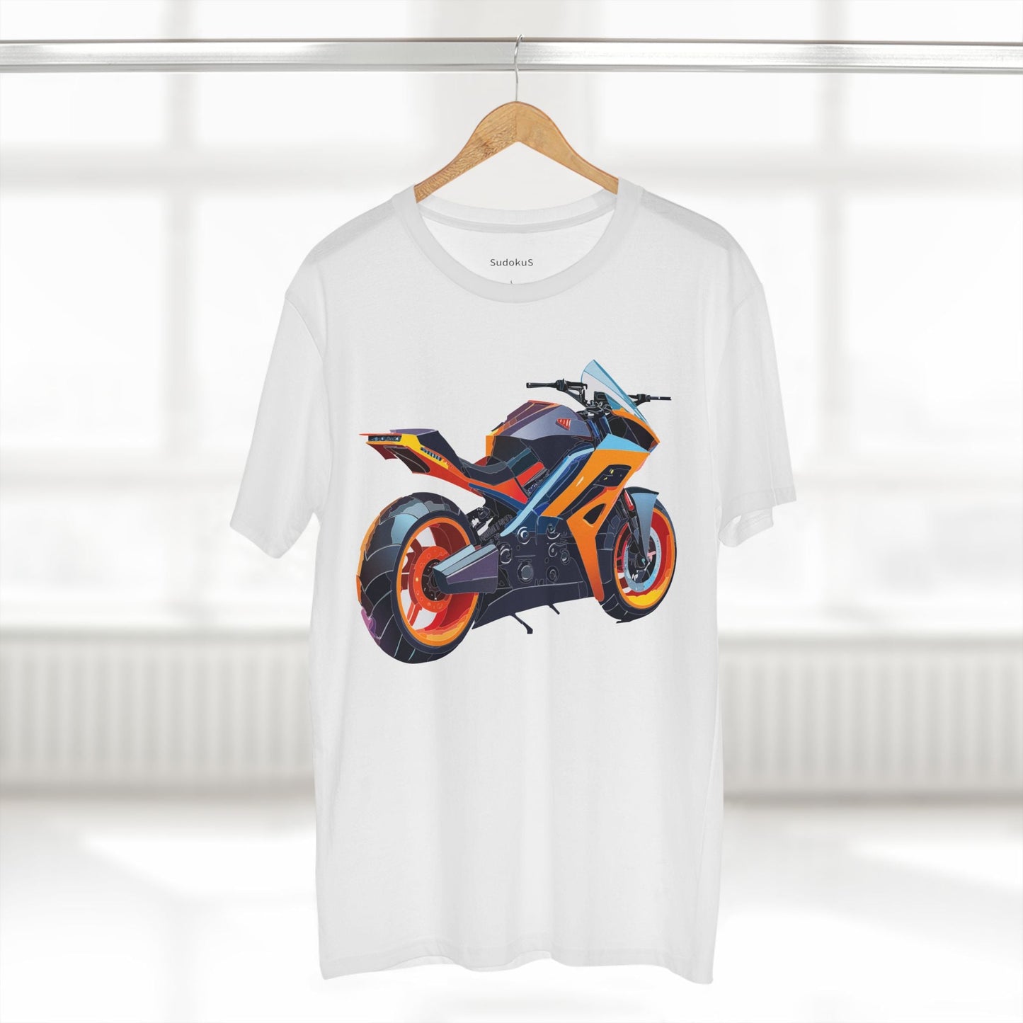 Moto Bike Graphic Unisex 100 Cotton Staple Tee 30