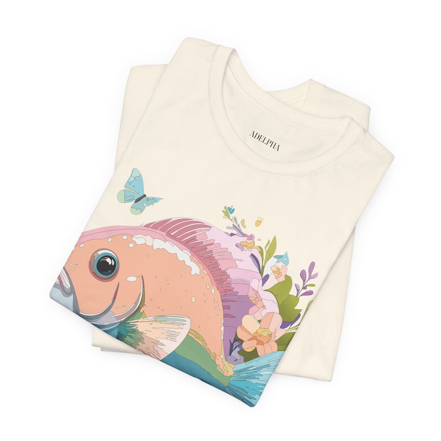 Fish Graphic Unisex 100 Cotton Vintage Artwork Tee 1