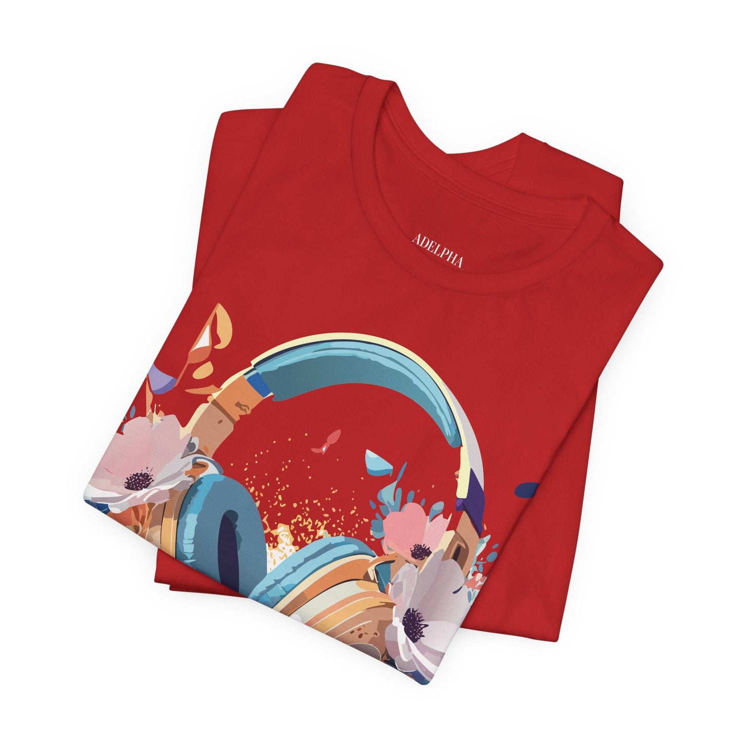 Music Graphic Unisex 100 Cotton Vintage Art with Musical Elements Tee 102