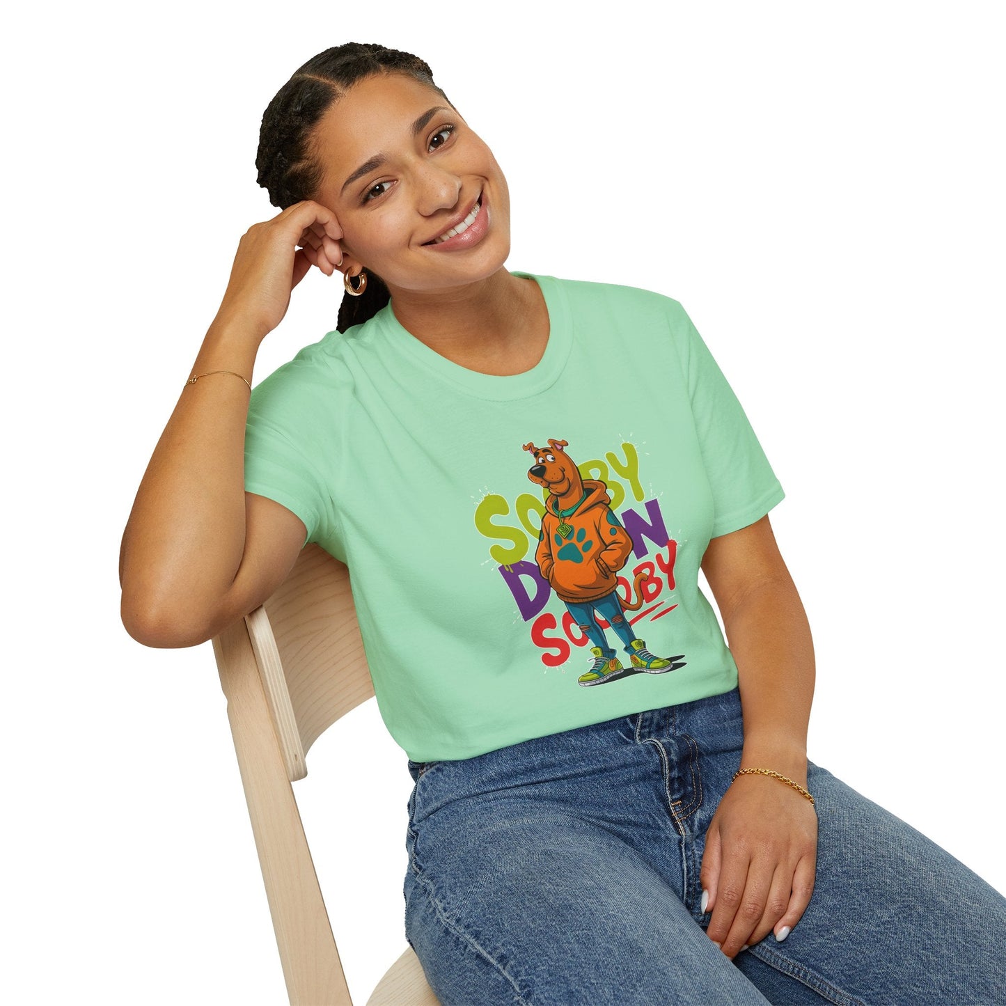 Unisex Cartoon T Shirt With Animation And Funny Animals Tee Gildan Softstyle 64000