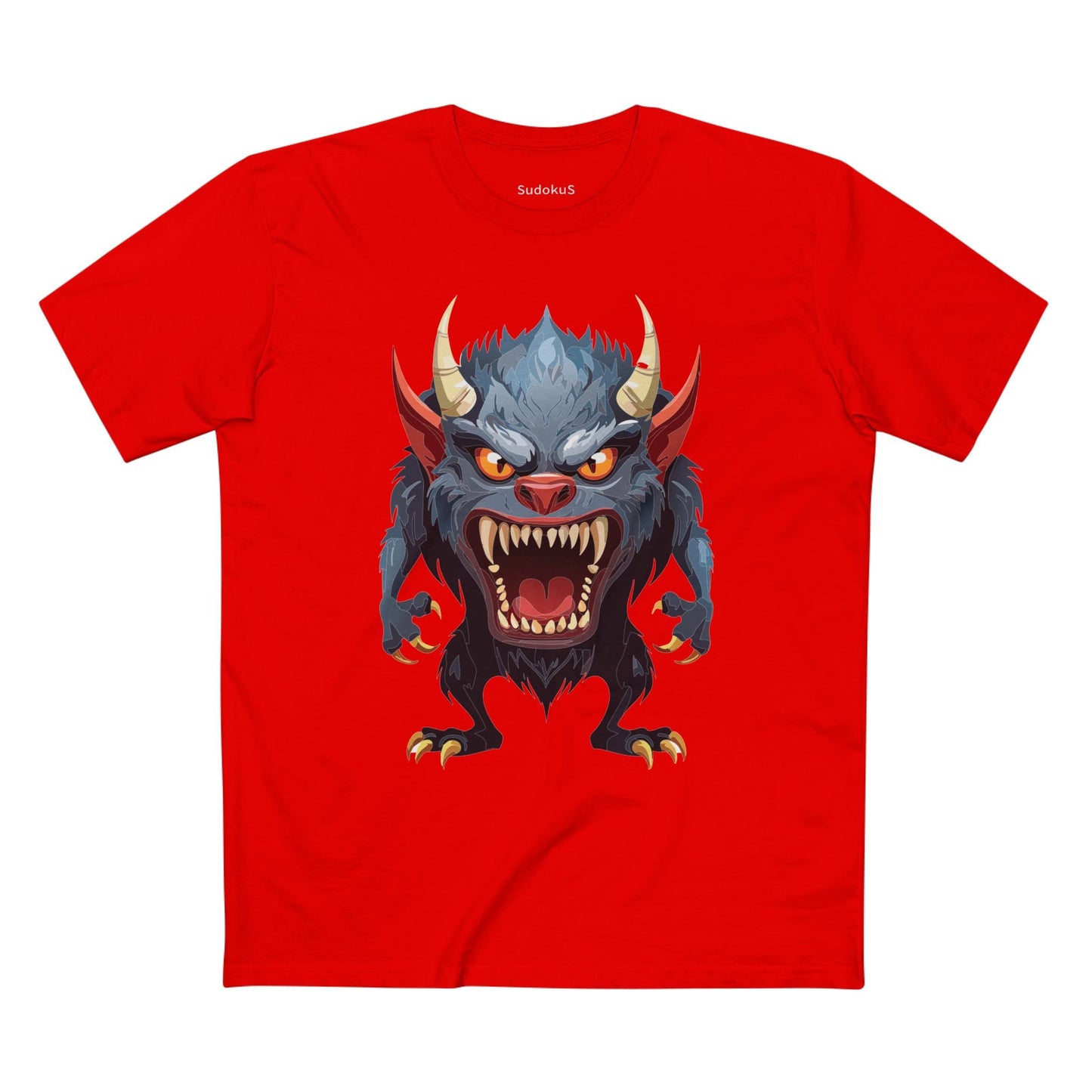 Cartoon Monsters Graphic Unisex 100 Cotton Staple Tee 10