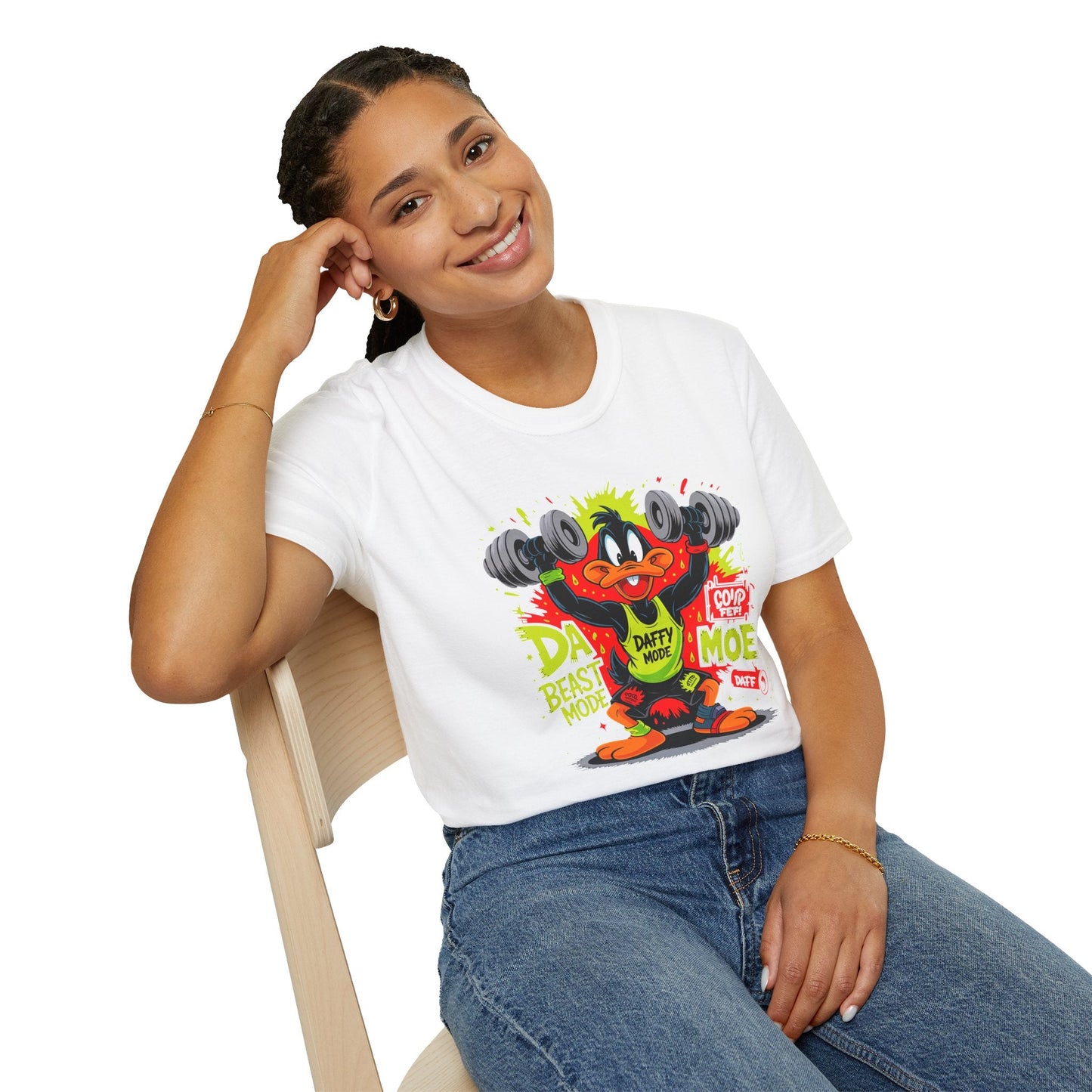Unisex Cartoon T Shirt With Animation Design Funny Animals Tee Softstyle Gildan 64000