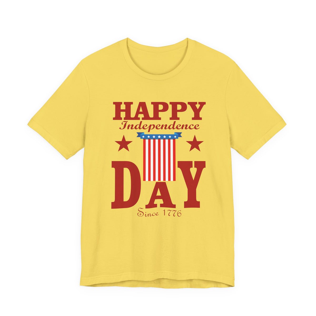 Happy Independence Day Tee Patriotic Stars Stripes July 4th Unisex Cotton Shirt 018
