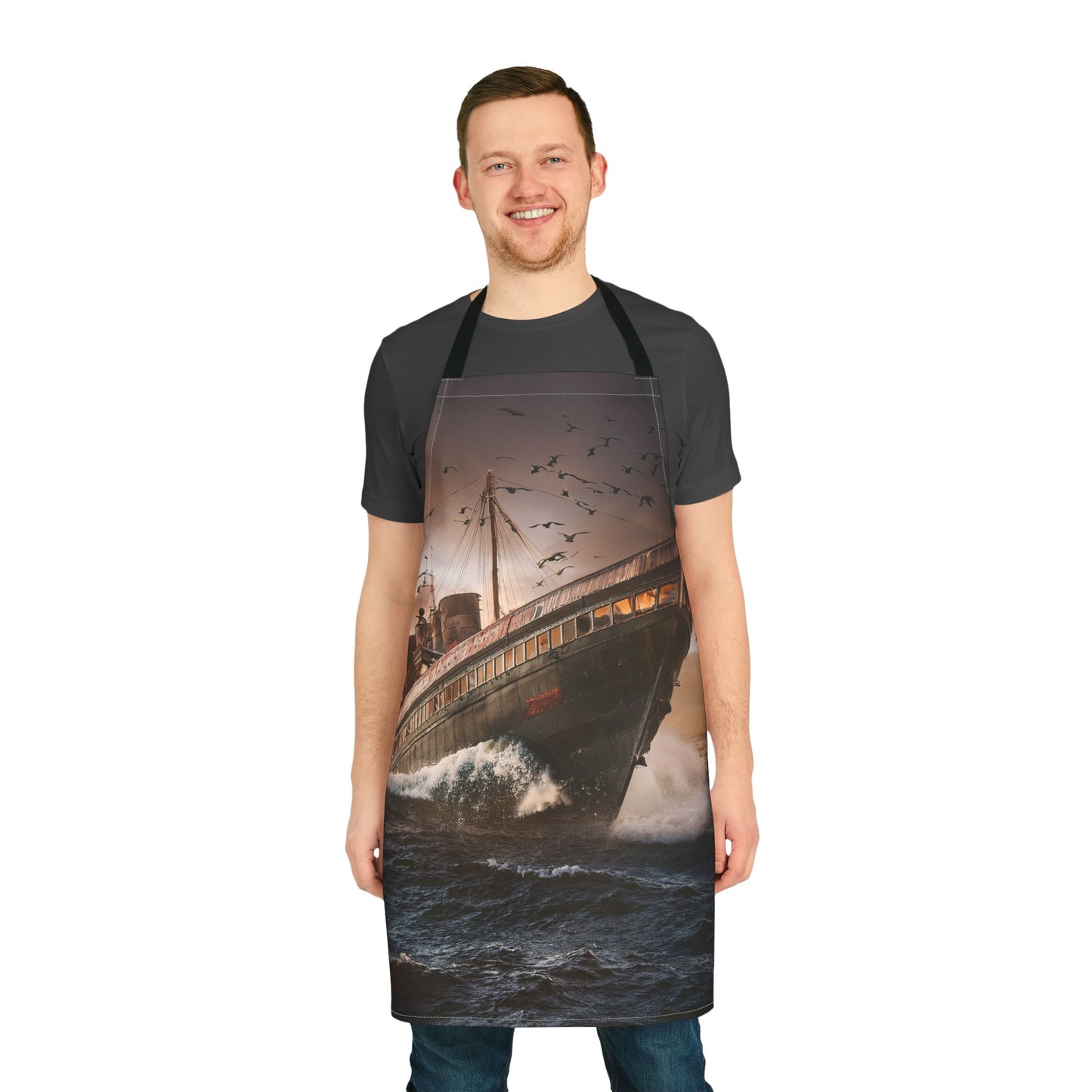 Ship 100% Polyester Stain-resistant 31.5 x 25.6 | Art Print Canvas Apron 2