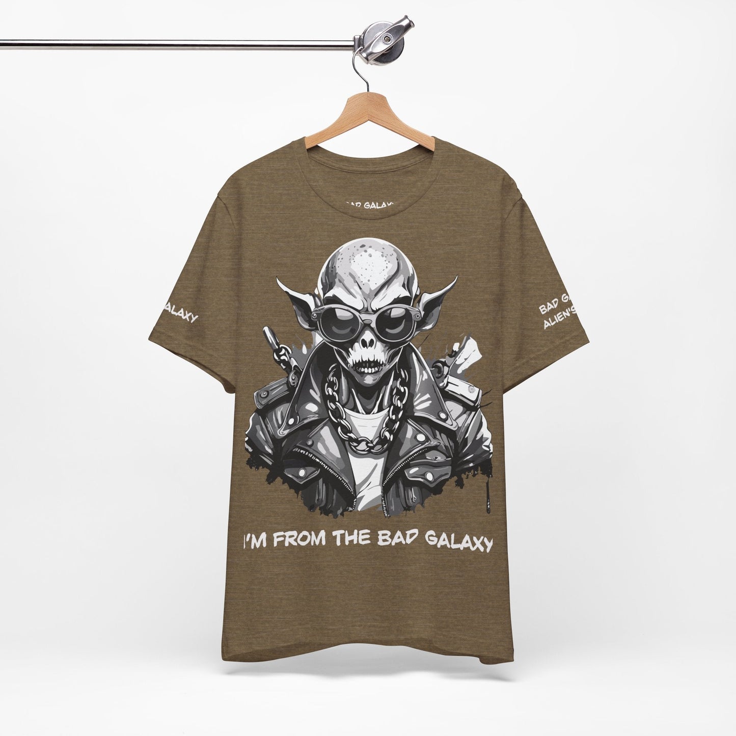 Alien Tee Shirt From Bad Galaxy Made To Order Free Shipping 100 Percent Cotton Eco Friendly In USA