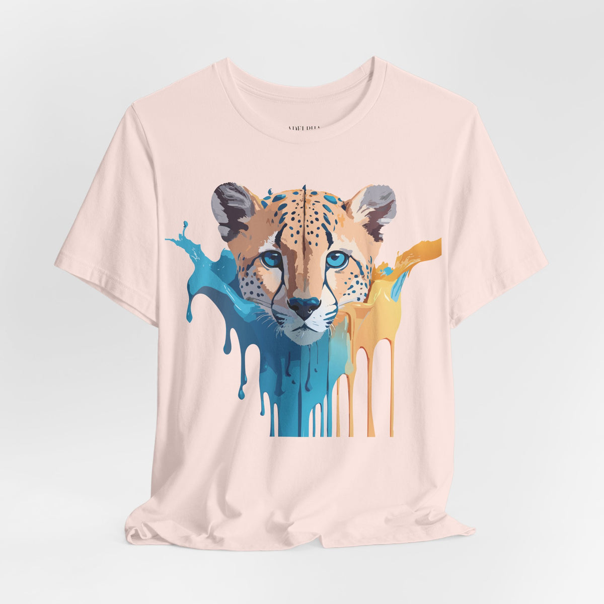 Cheetah Graphic Unisex Cotton Bella+Canvas Tee with Art Animal Design e5