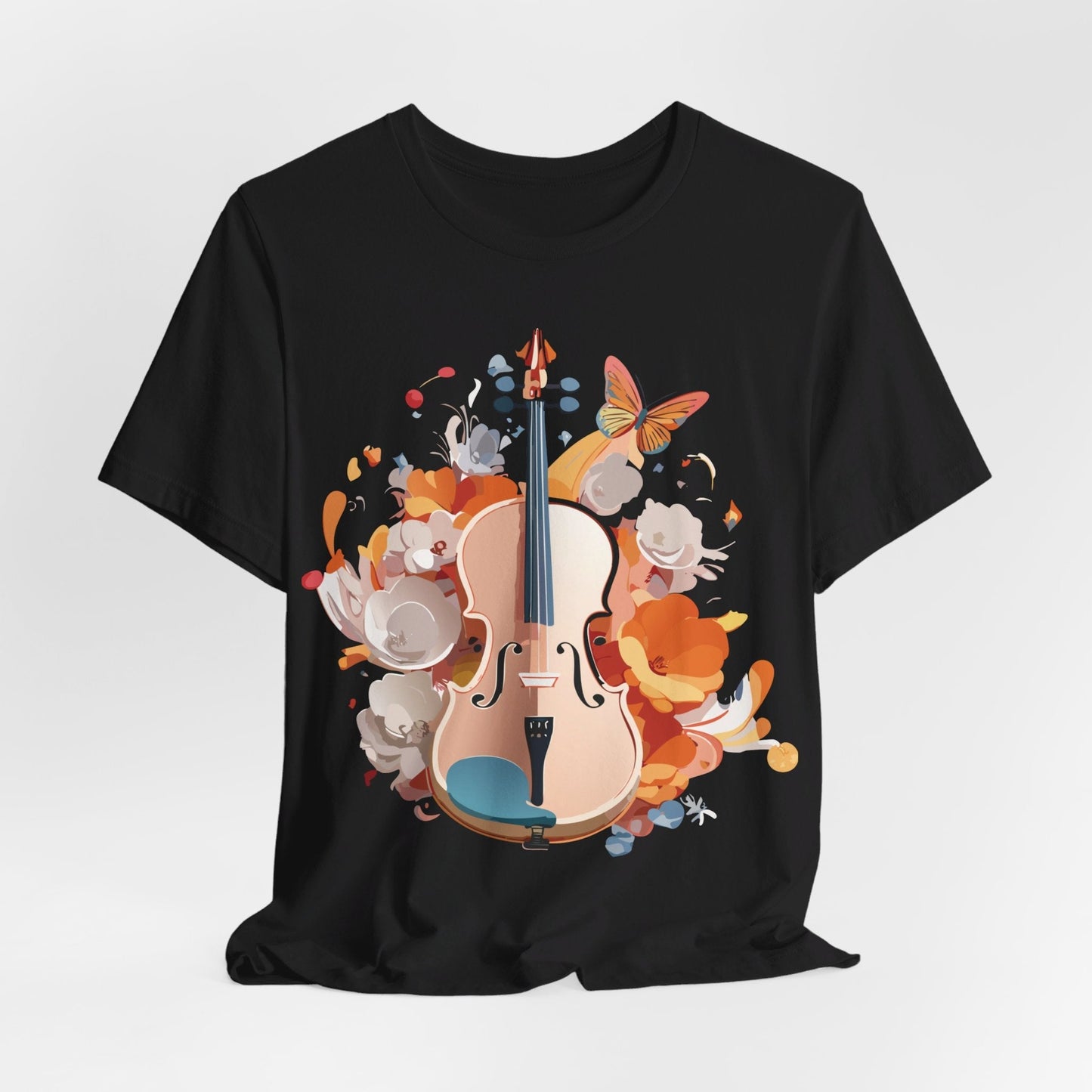 Music Graphic Unisex 100 Cotton Vintage Art with Musical Elements Tee 8