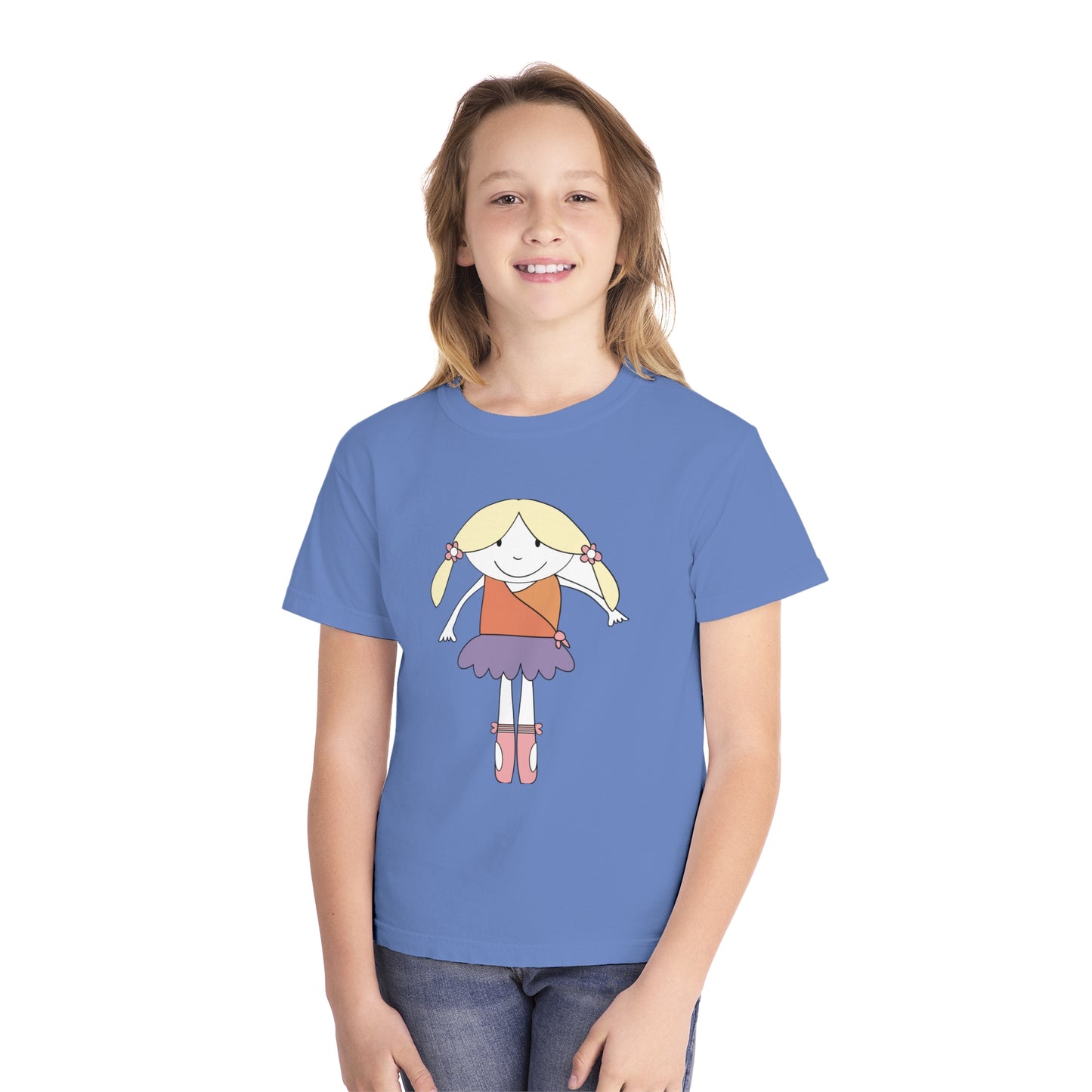 Youth Tee Shirt with Funny Girl