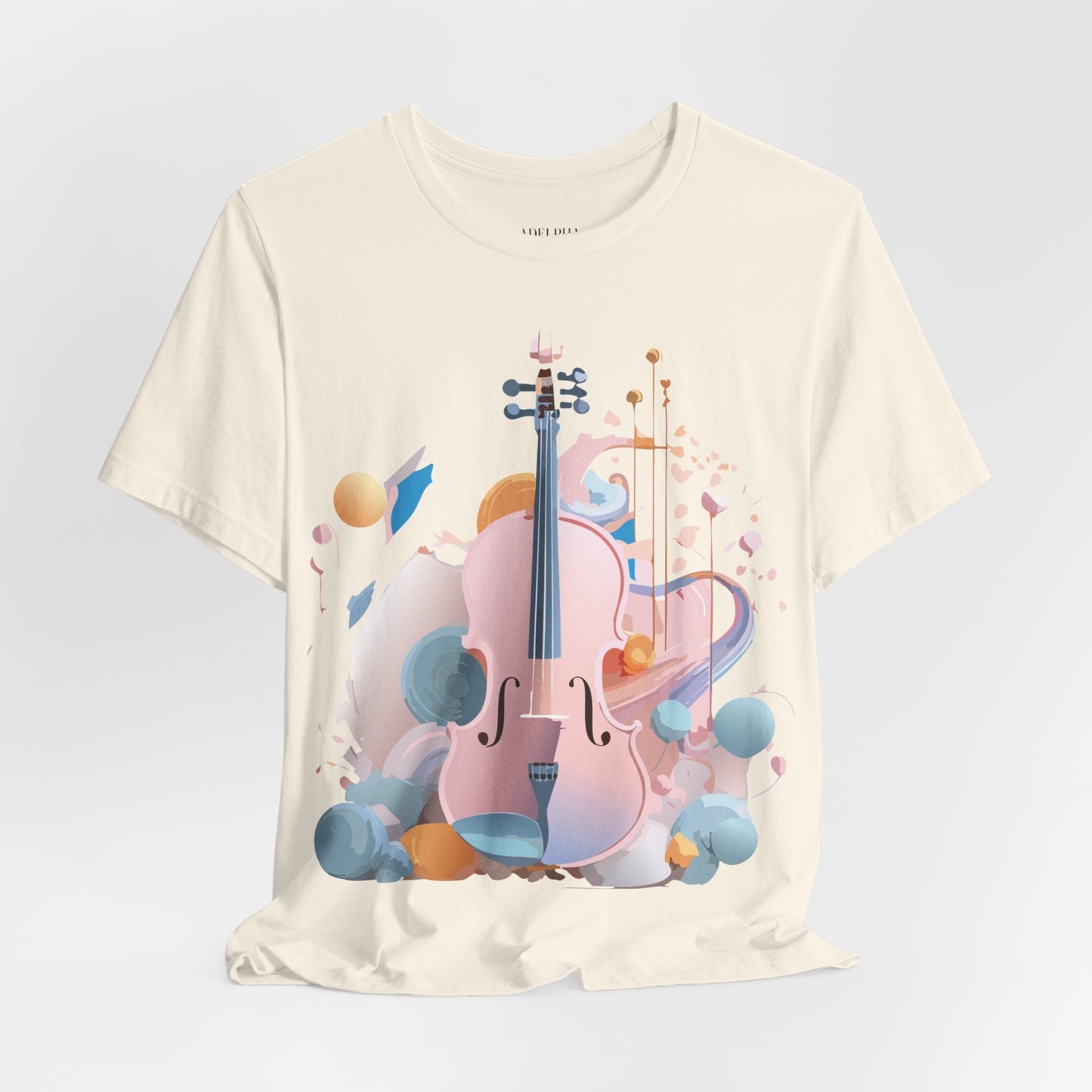 Music Graphic Unisex 100 Cotton Vintage Art with Musical Elements Tee 16