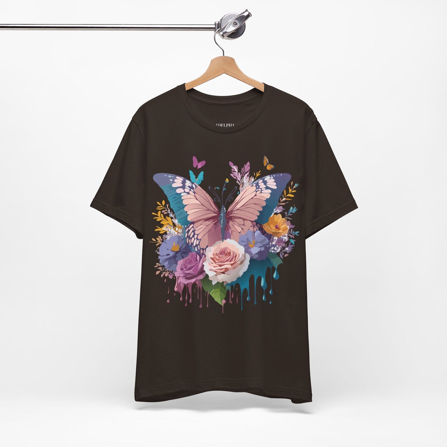 Butterfly Graphic Tee Unisex Short Sleeve From Adelpha Vintage Inspired Artwork