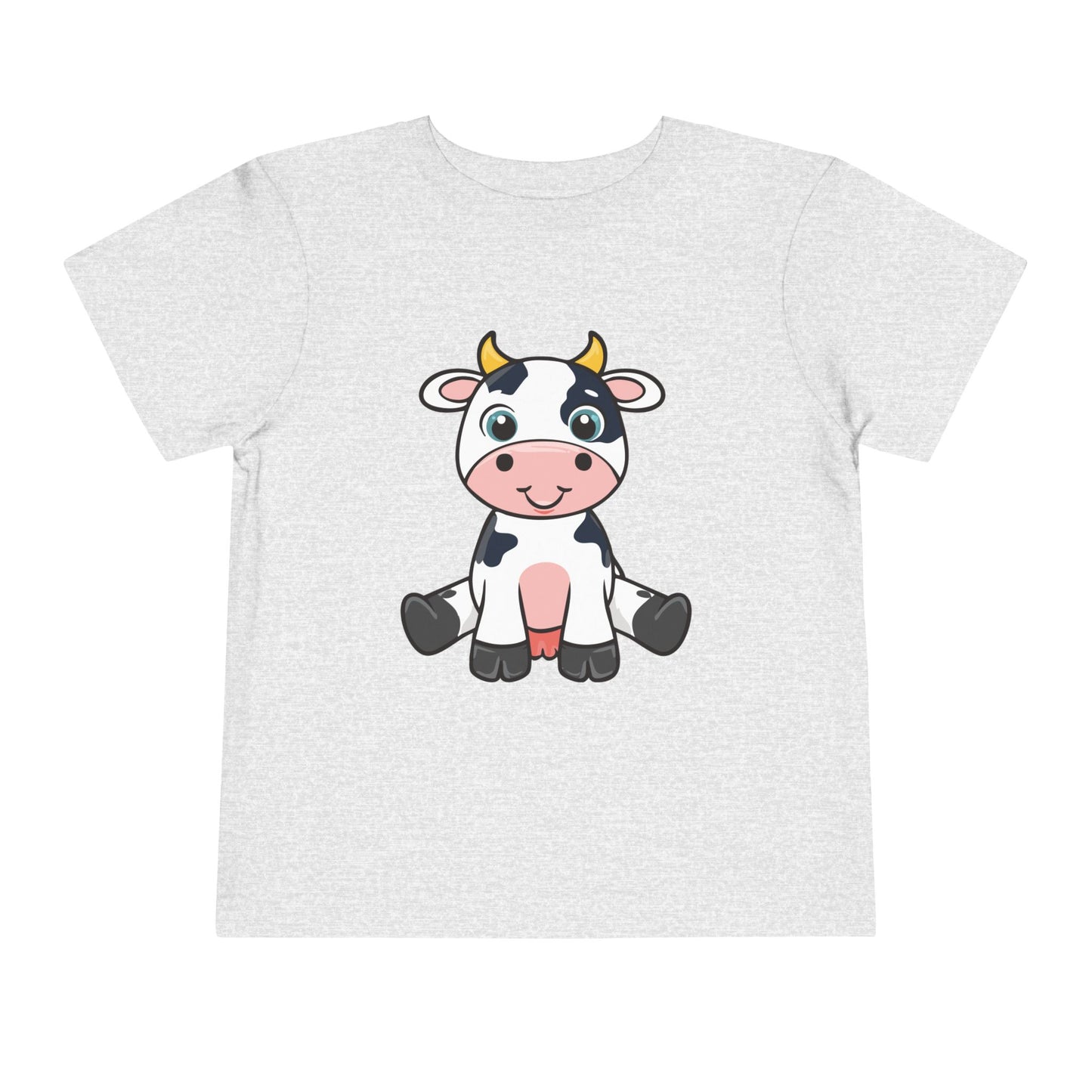 Cute Cow Toddler Short Sleeve Tee - Adorable Kids T-Shirt for Animal Lovers (T2-T5)