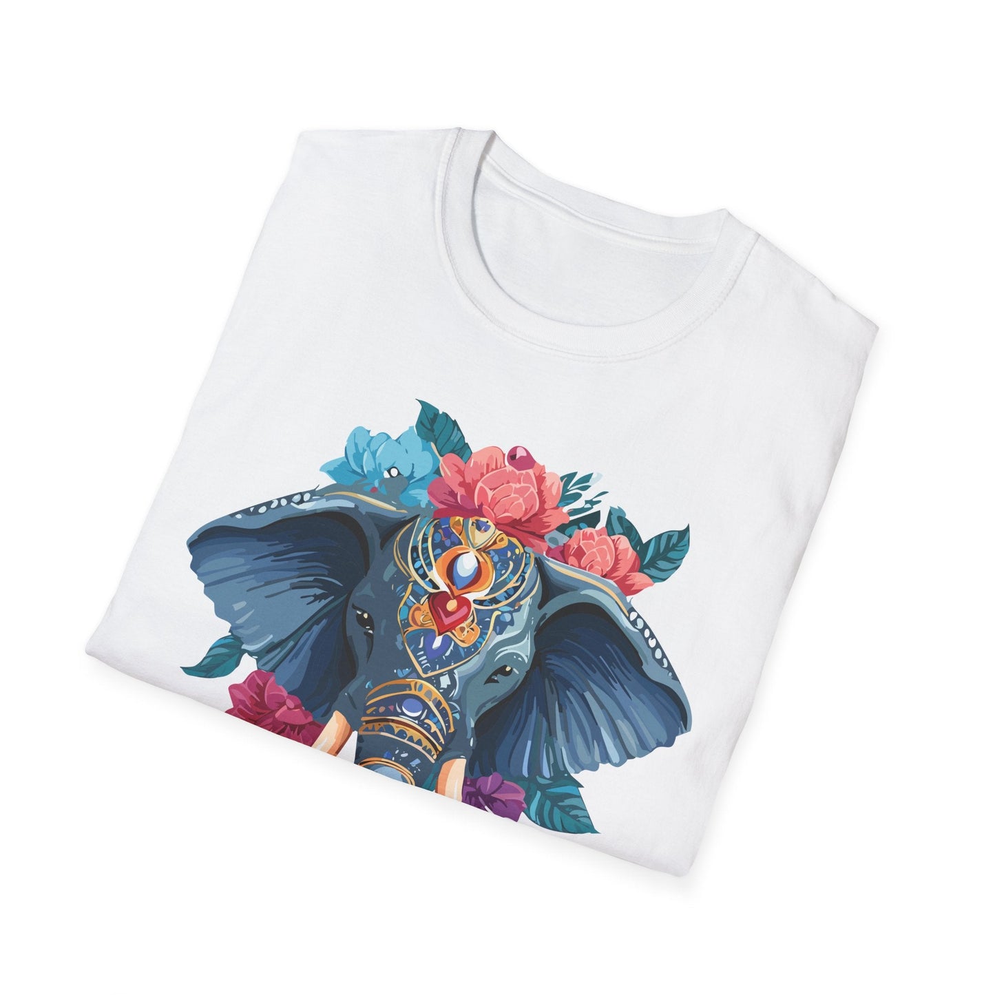 Elephant T Shirt Unisex Softstyle Tee Gildan 64000 100 Percent Ring Spun Cotton Fabric