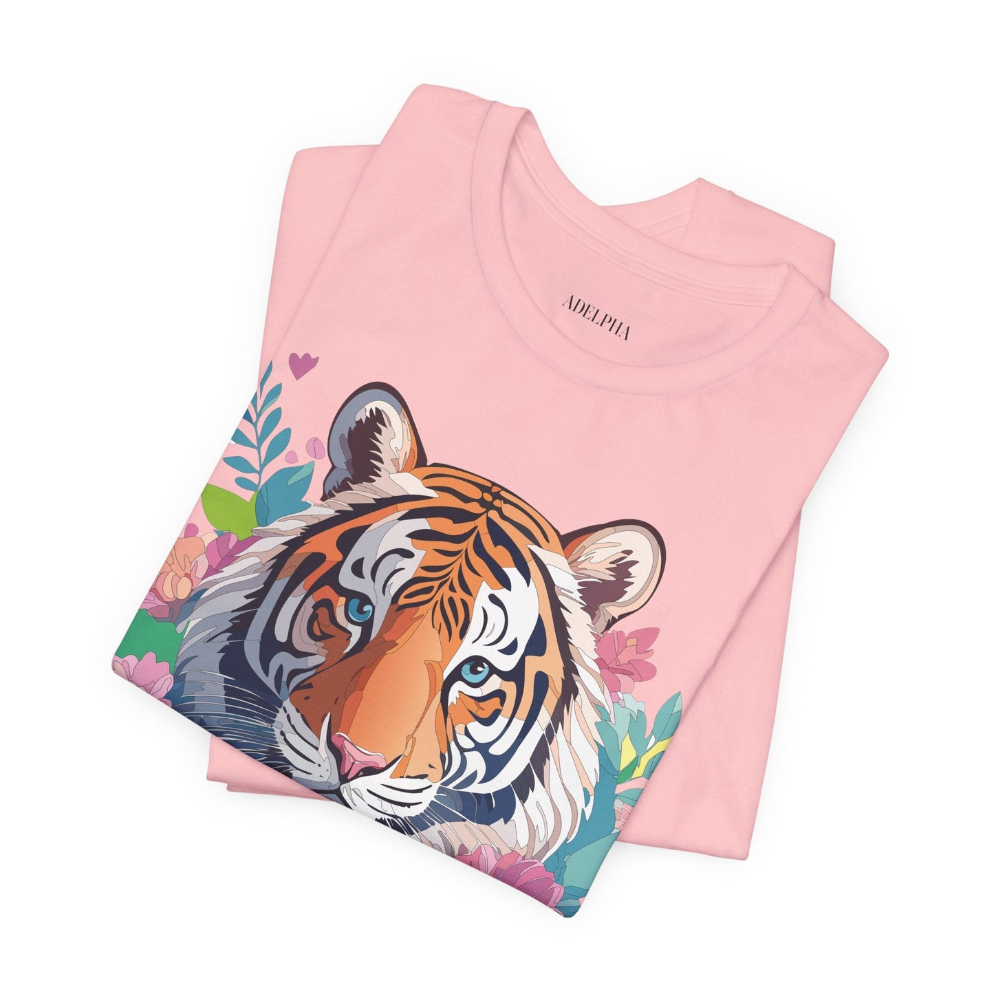 Tiger Graphic Tee Unisex Short Sleeve Shirt By Adelpha Art Design Vintage Inspired