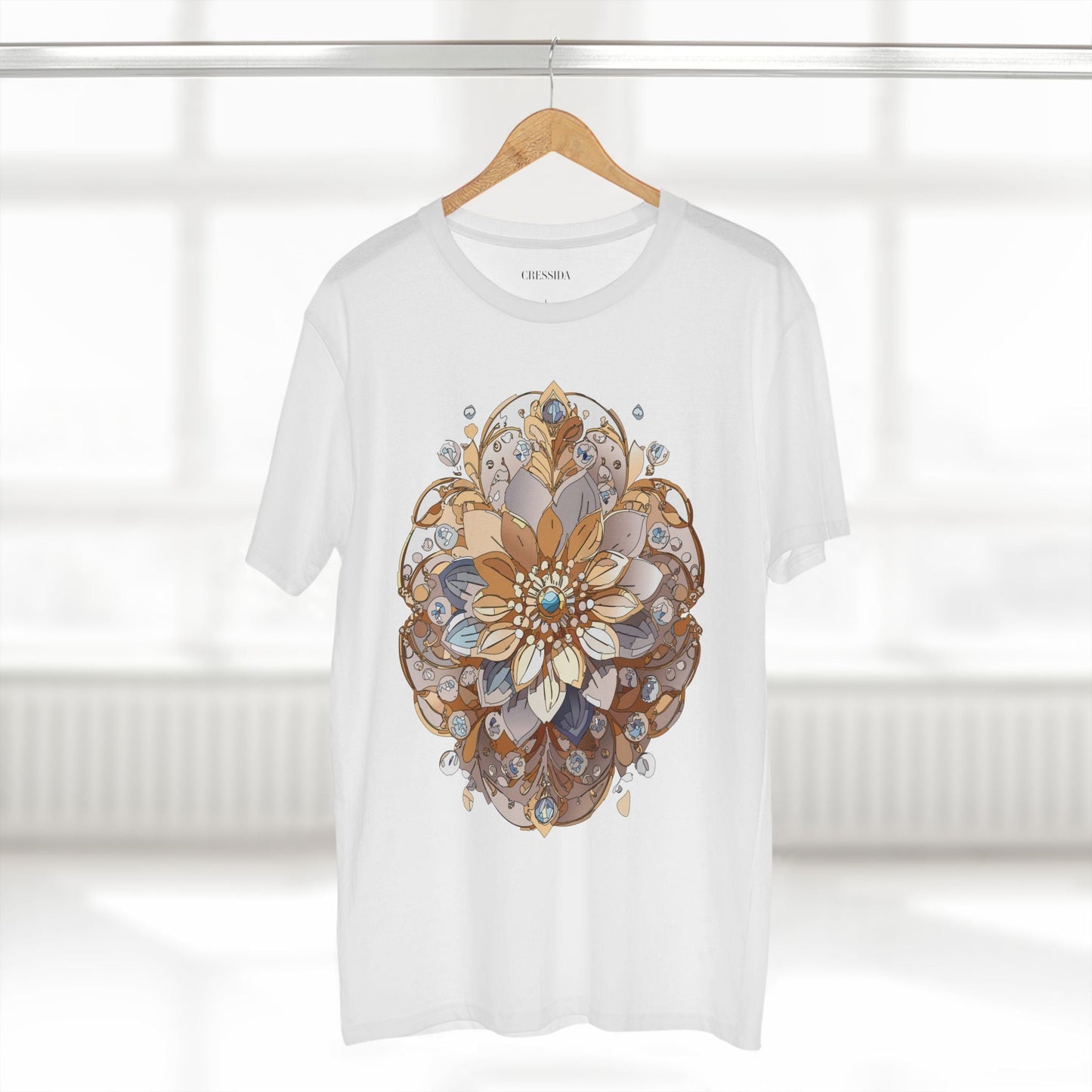 Floral Graphic T-Shirt Unisex 100 Cotton Art Design with Antique Flowers Tee 10
