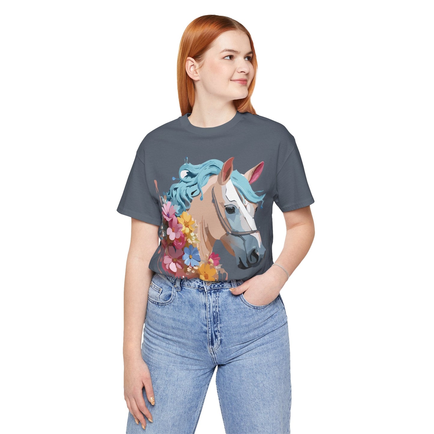 Unisex Horse Graphic Tee From Adelpha Vintage Inspired Art Shirt Short Sleeve Jersey