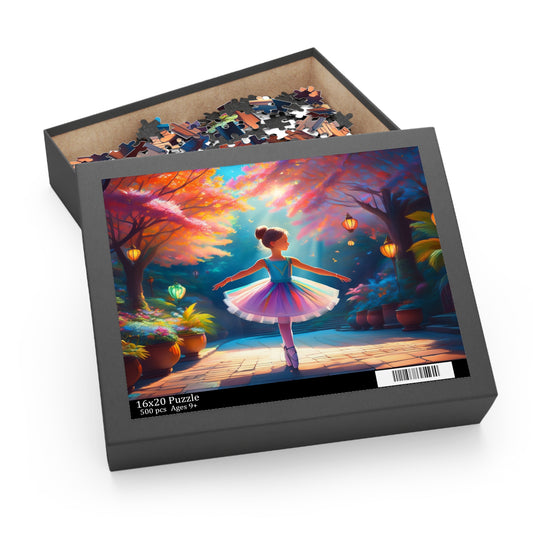 Ballerina Puzzle 500-Chipboard Pieces in Box | Kids Puzzles Size: 16" x 20",  Ages 9+ and Family pn20