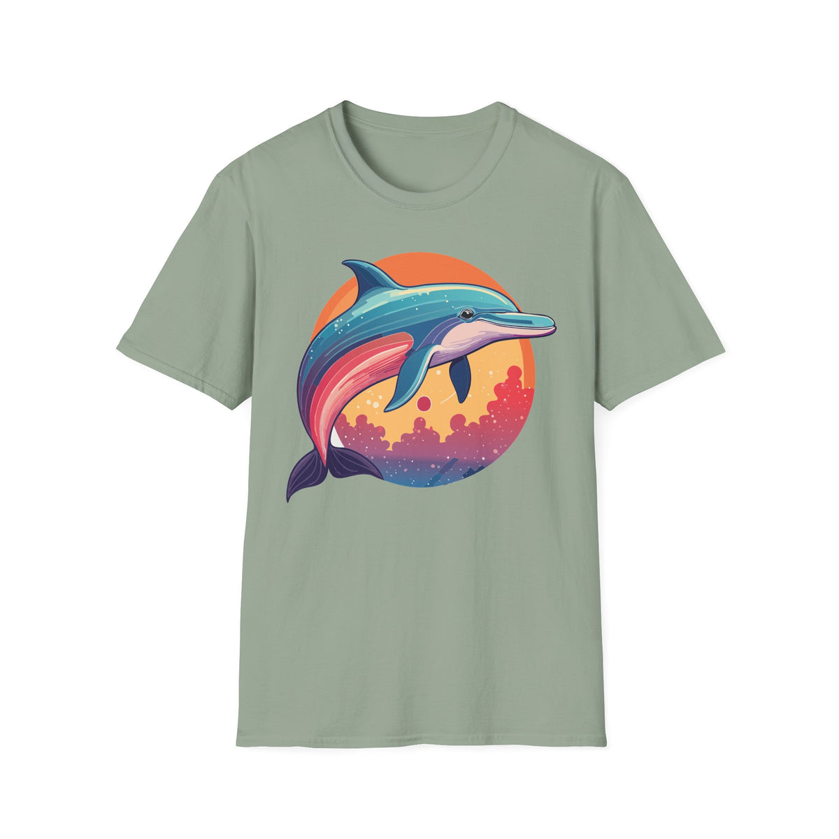 Colorful Retro Dolphin Tee | T-Shirt
