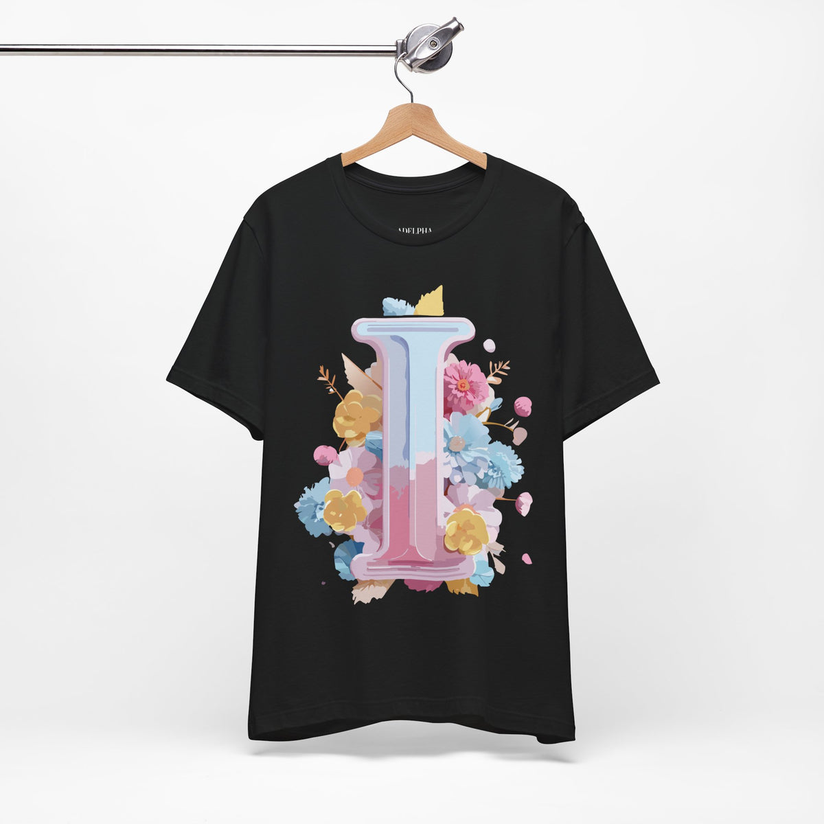 Letter I Graphic Unisex Cotton Bella+Canvas Tee with Art Letter Design