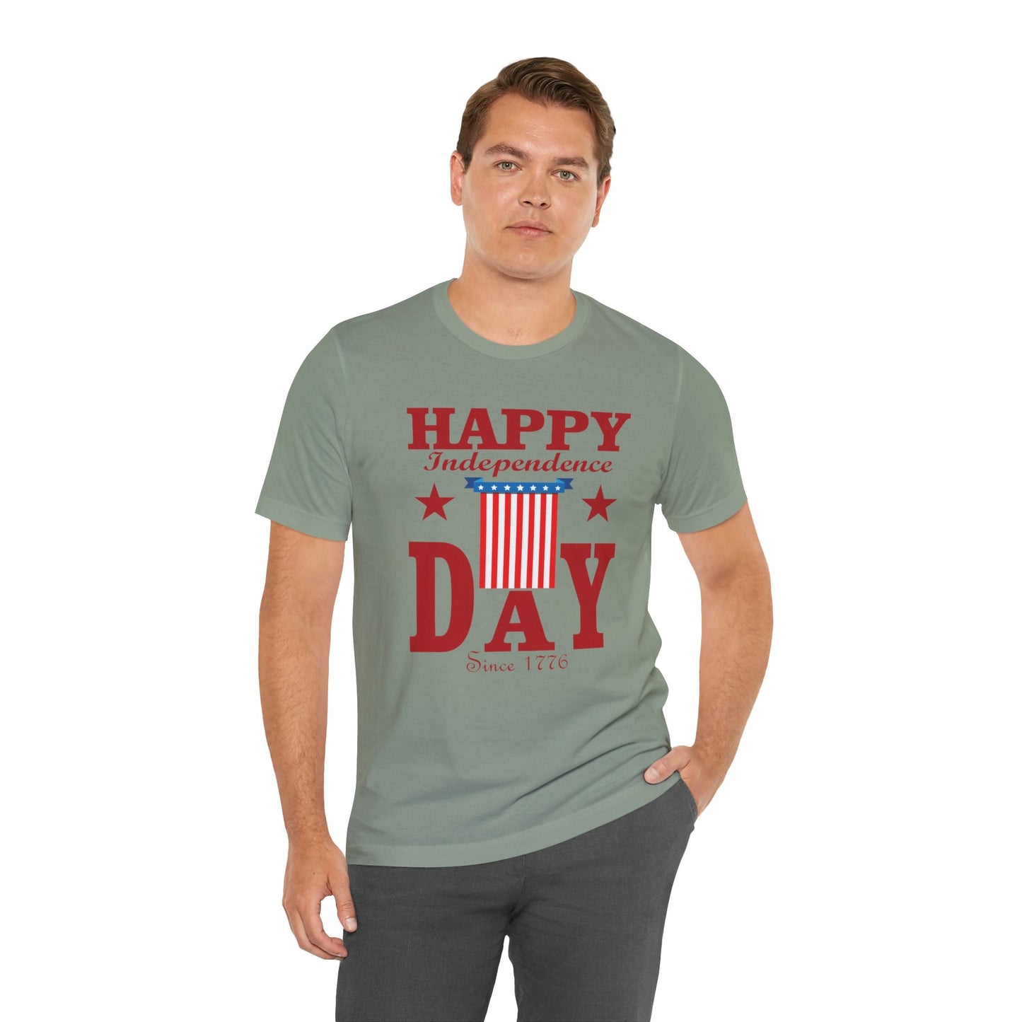 Happy Independence Day Graphic Unisex Cotton T-Shirt 018