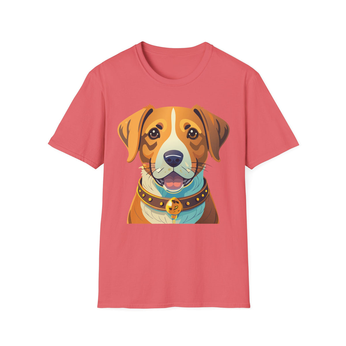 Happy Brown Dog Face T-Shirt | Cute Pet Portrait Tee
