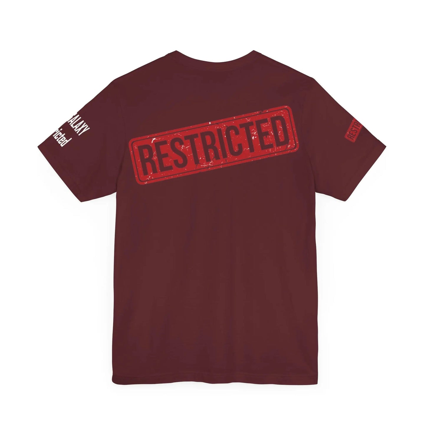 Bad Galaxy Tee Shirt With Red Stamp Made To Order Lightweight 100 Percent Cotton Free Shipping