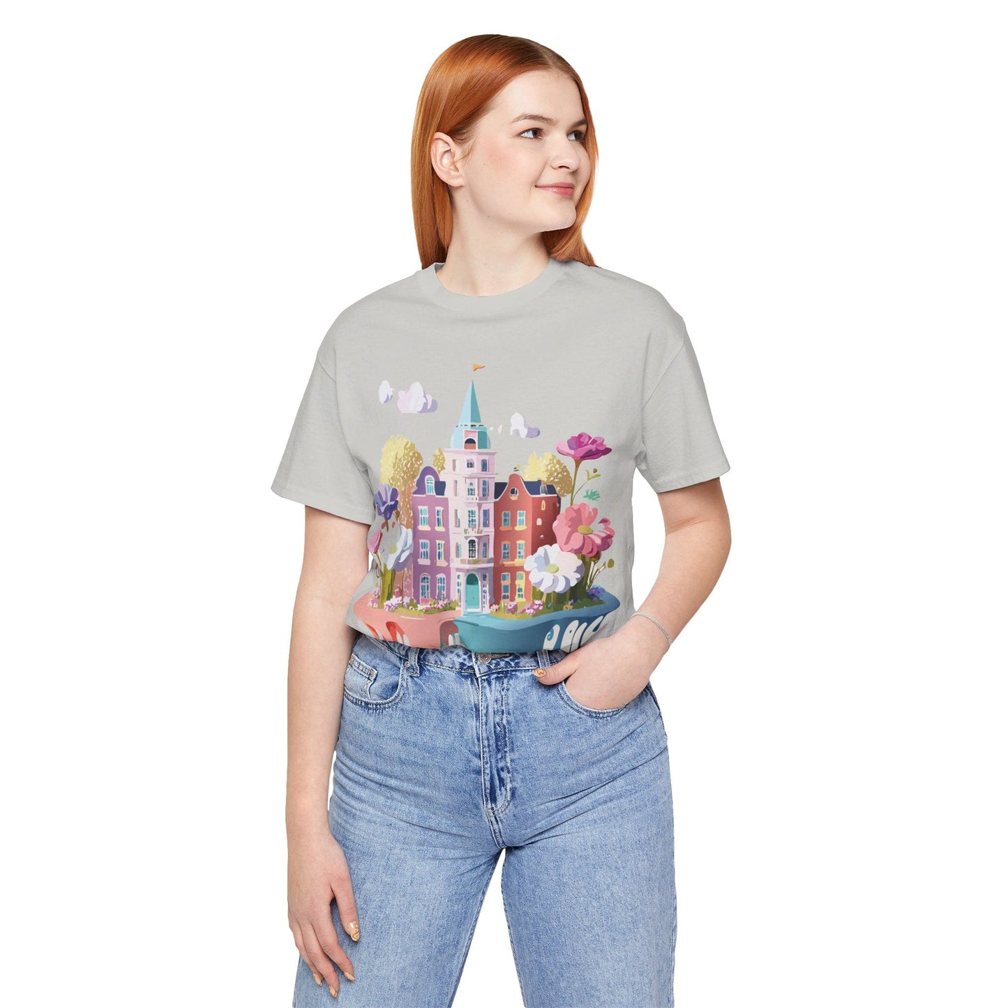 Amsterdam Tourist Shirt Graphic Tee Unisex Vintage Inspired Art Design by Adelpha Short Sleeve