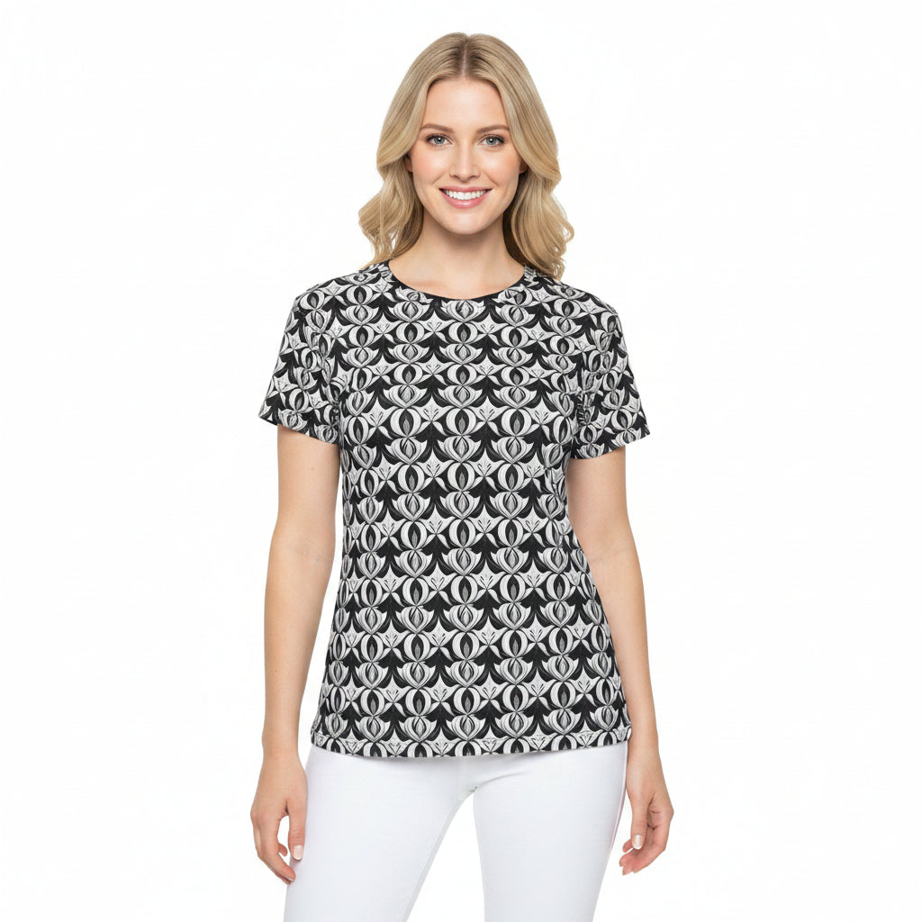 Women Poly Shirt with Ornament O12