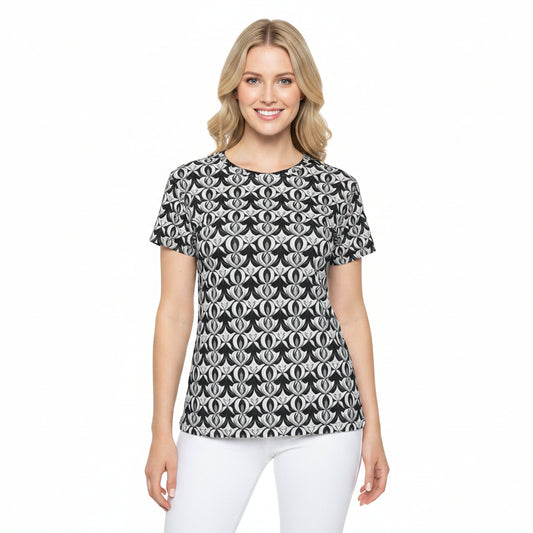 Women Poly Shirt with Ornament O12