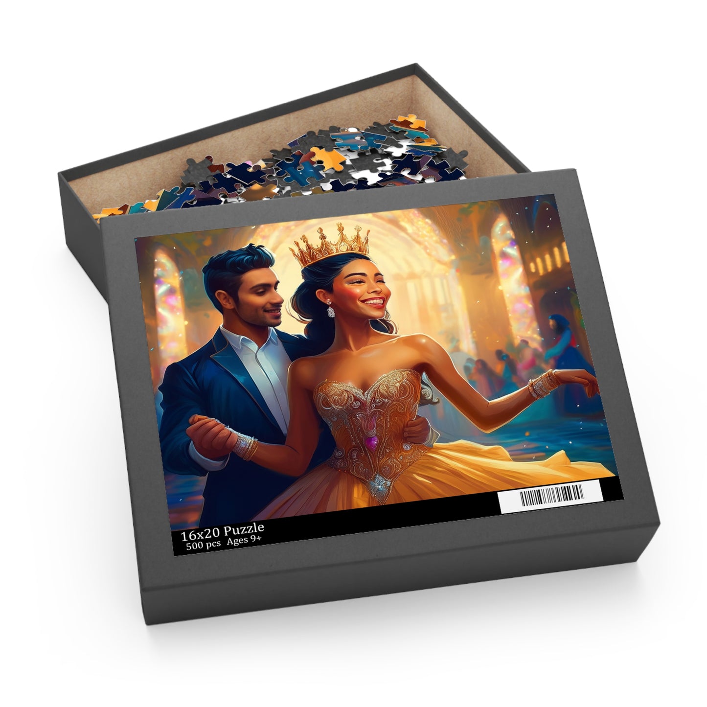 Prince and Princess Puzzle 500-Chipboard Pieces in Box | Kids Puzzles Size: 16" x 20",  Ages 9+ and Family pn41